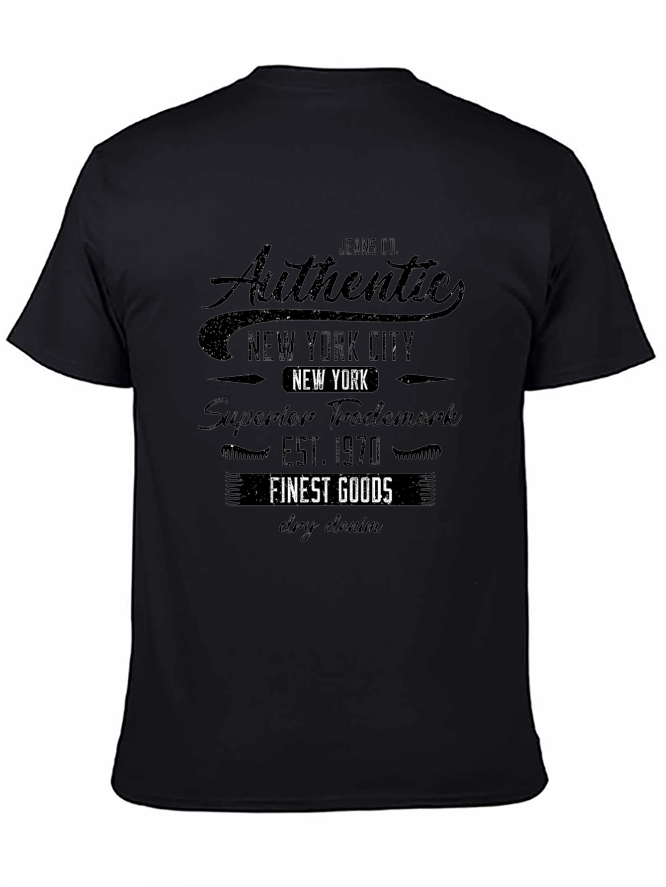 Authentic New York City Black Graphic Tee