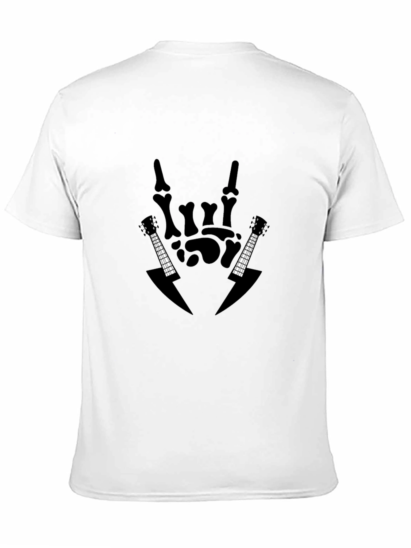 Rock On Skeleton Hand Guitar T-Shirt