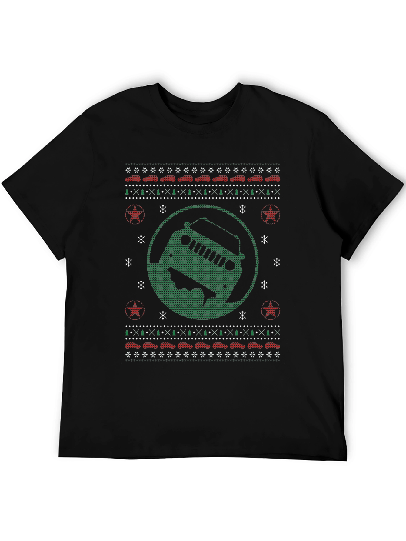 Festive Jeep Ugly Christmas Sweater T-Shirt