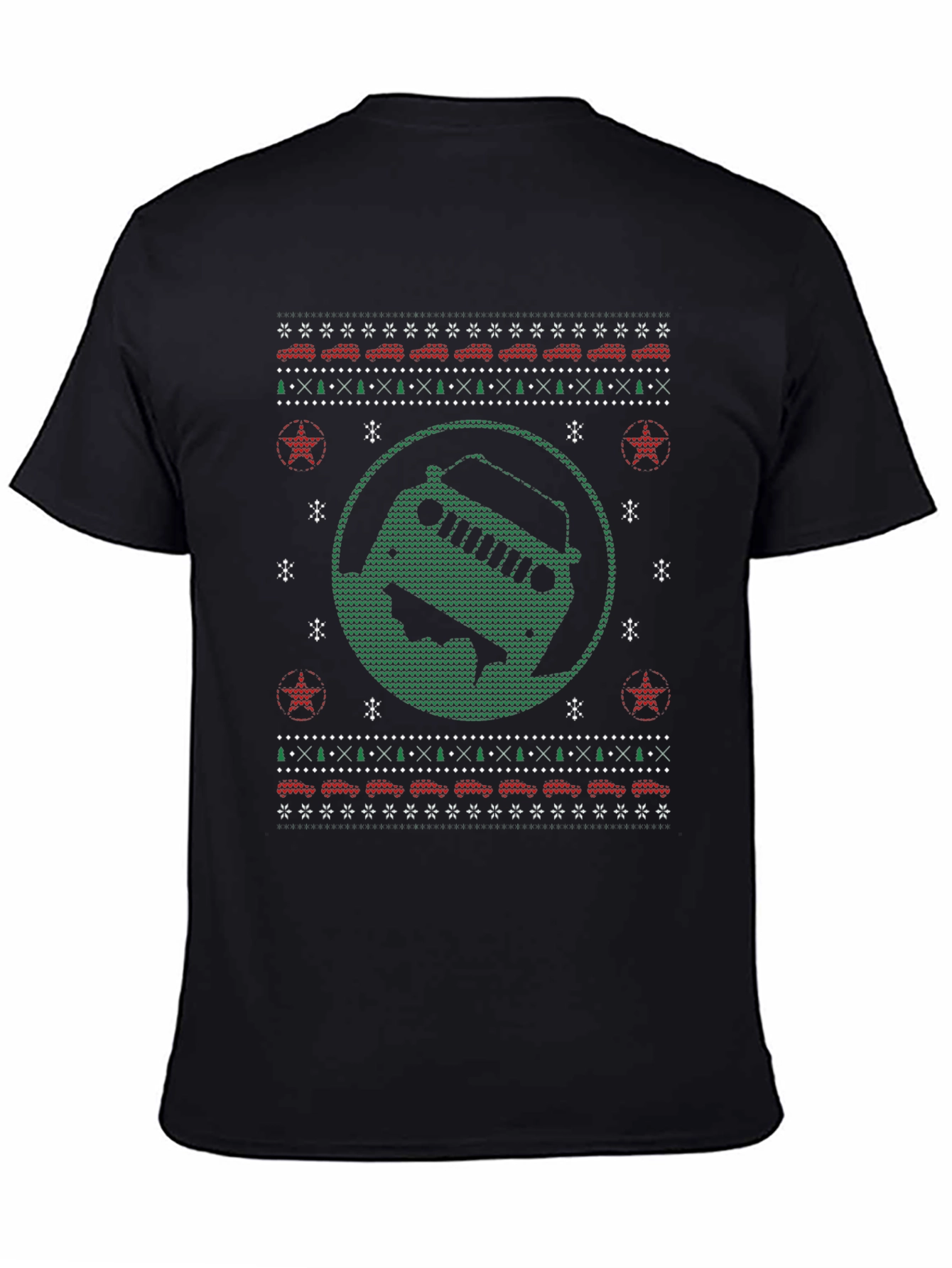 Festive Jeep Ugly Christmas Sweater T-Shirt