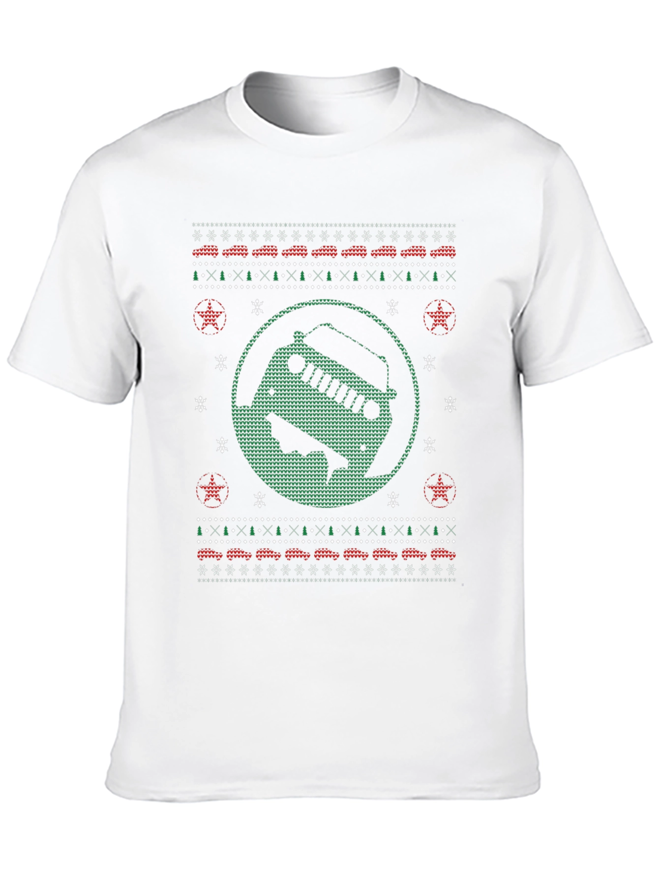Festive Jeep Ugly Christmas Sweater T-Shirt