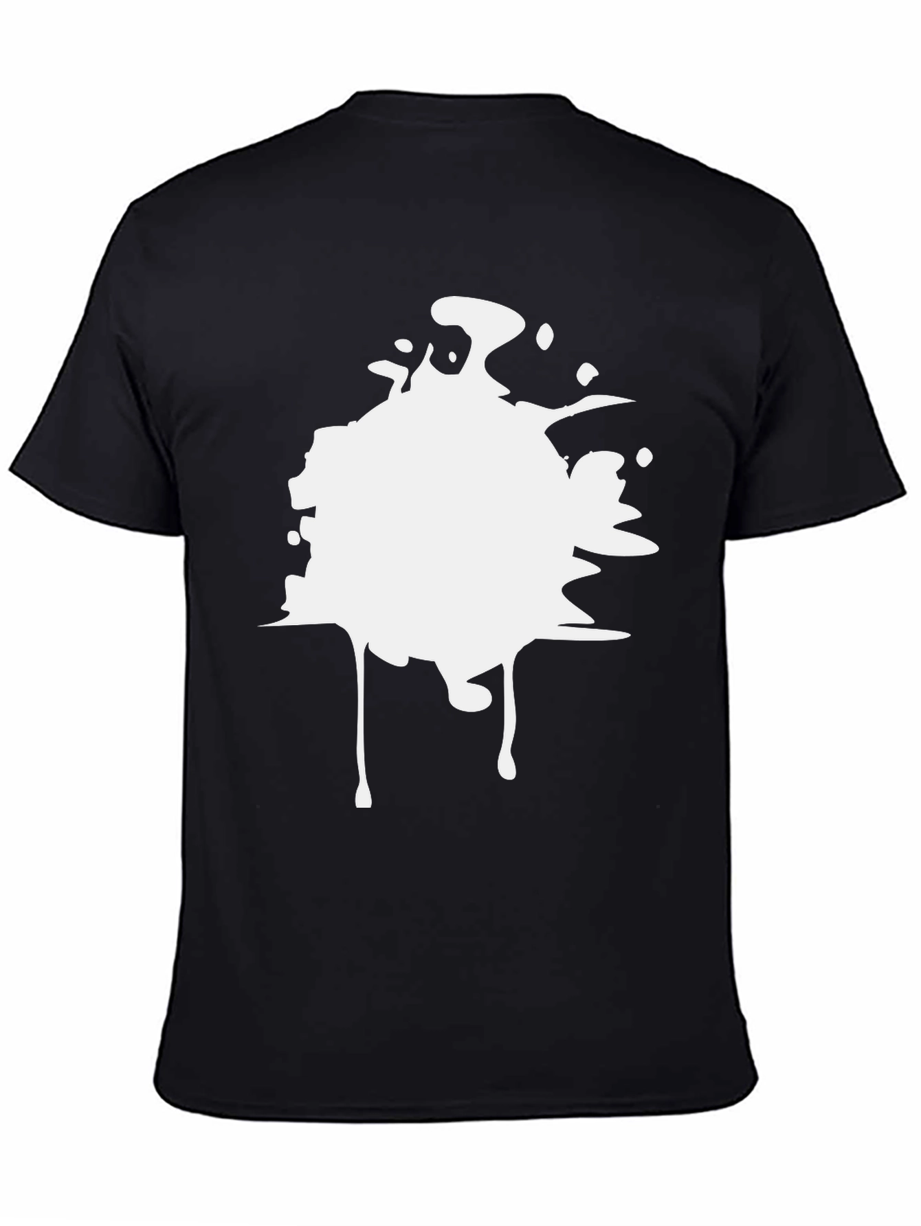 Abstract Splatter Graphic T-Shirt - Mens Black Tee