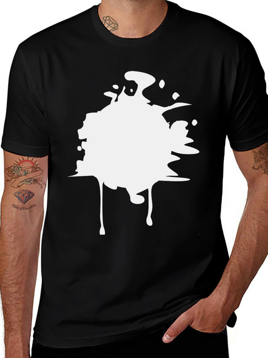 Abstract Splatter Graphic T-Shirt - Mens Black Tee