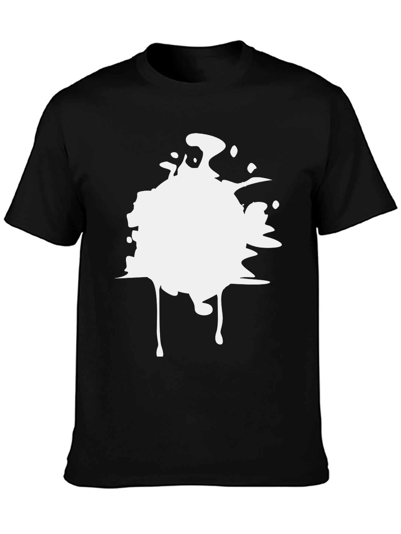 Abstract Splatter Graphic T-Shirt - Mens Black Tee
