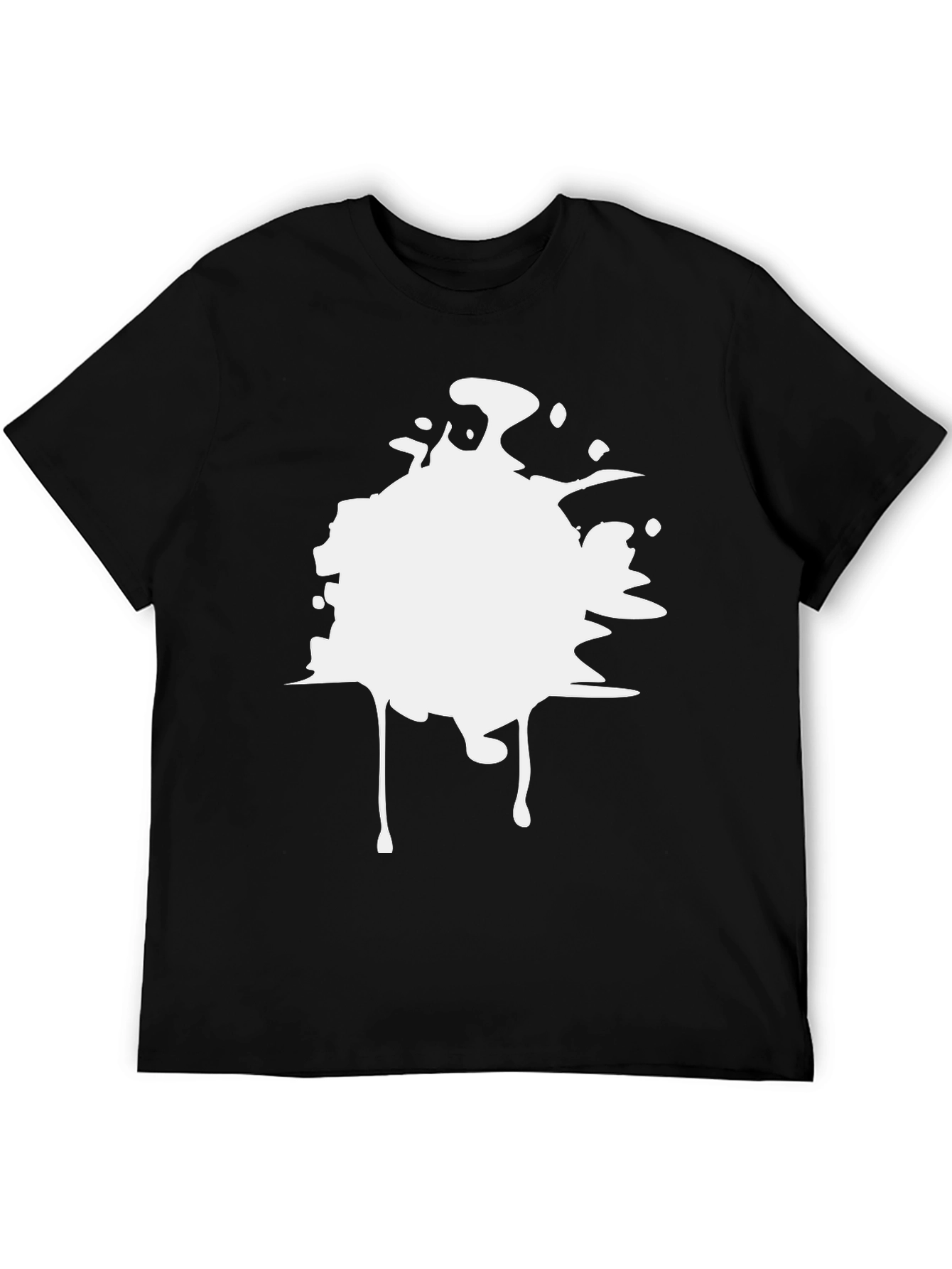 Abstract Splatter Graphic T-Shirt - Mens Black Tee