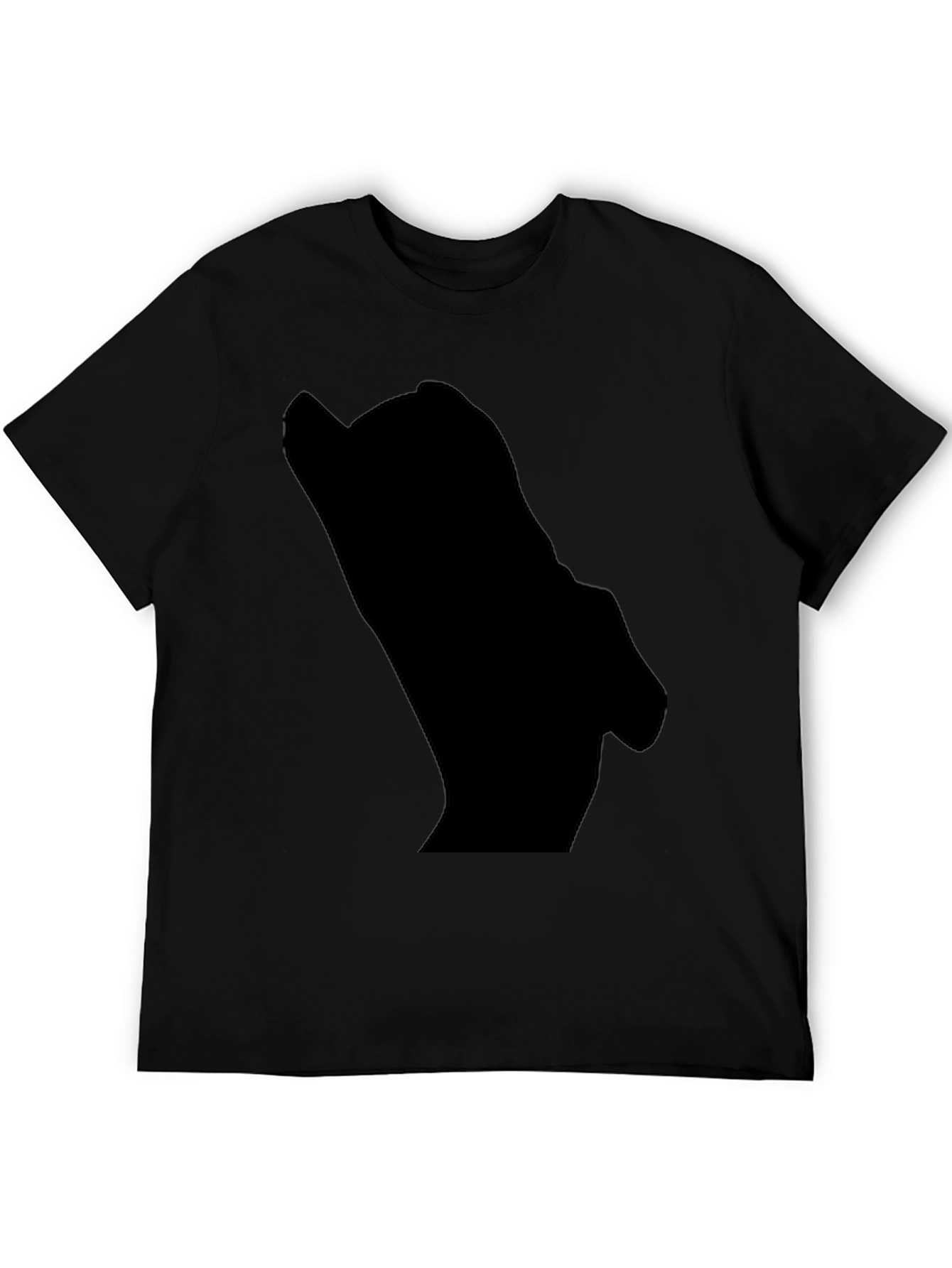Mens Black Graphic Tee - Mystery Design