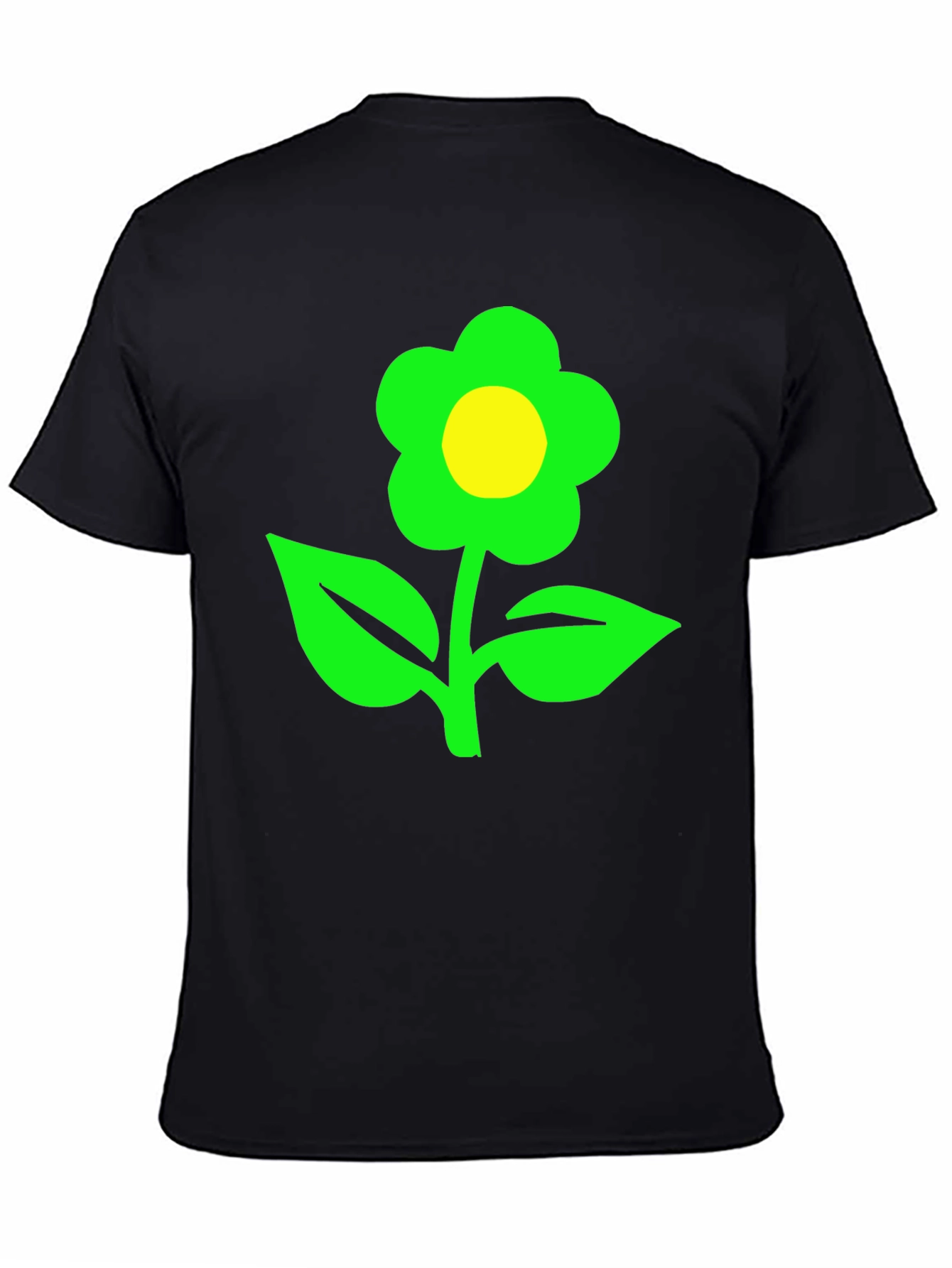 Green Flower Graphic T-Shirt