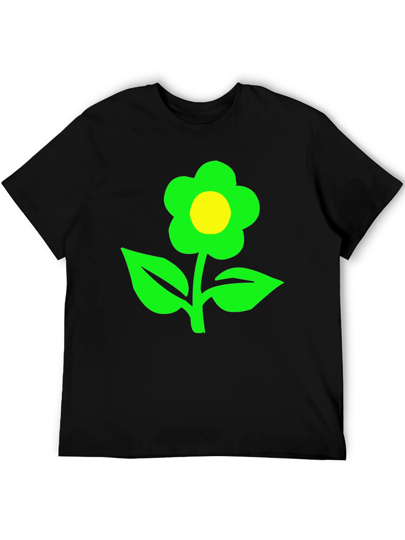 Green Flower Graphic T-Shirt