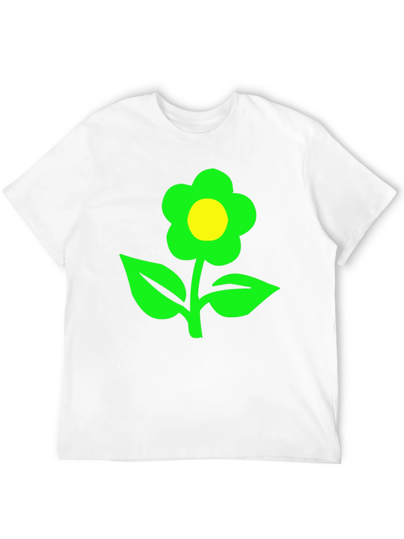 Green Flower Graphic T-Shirt