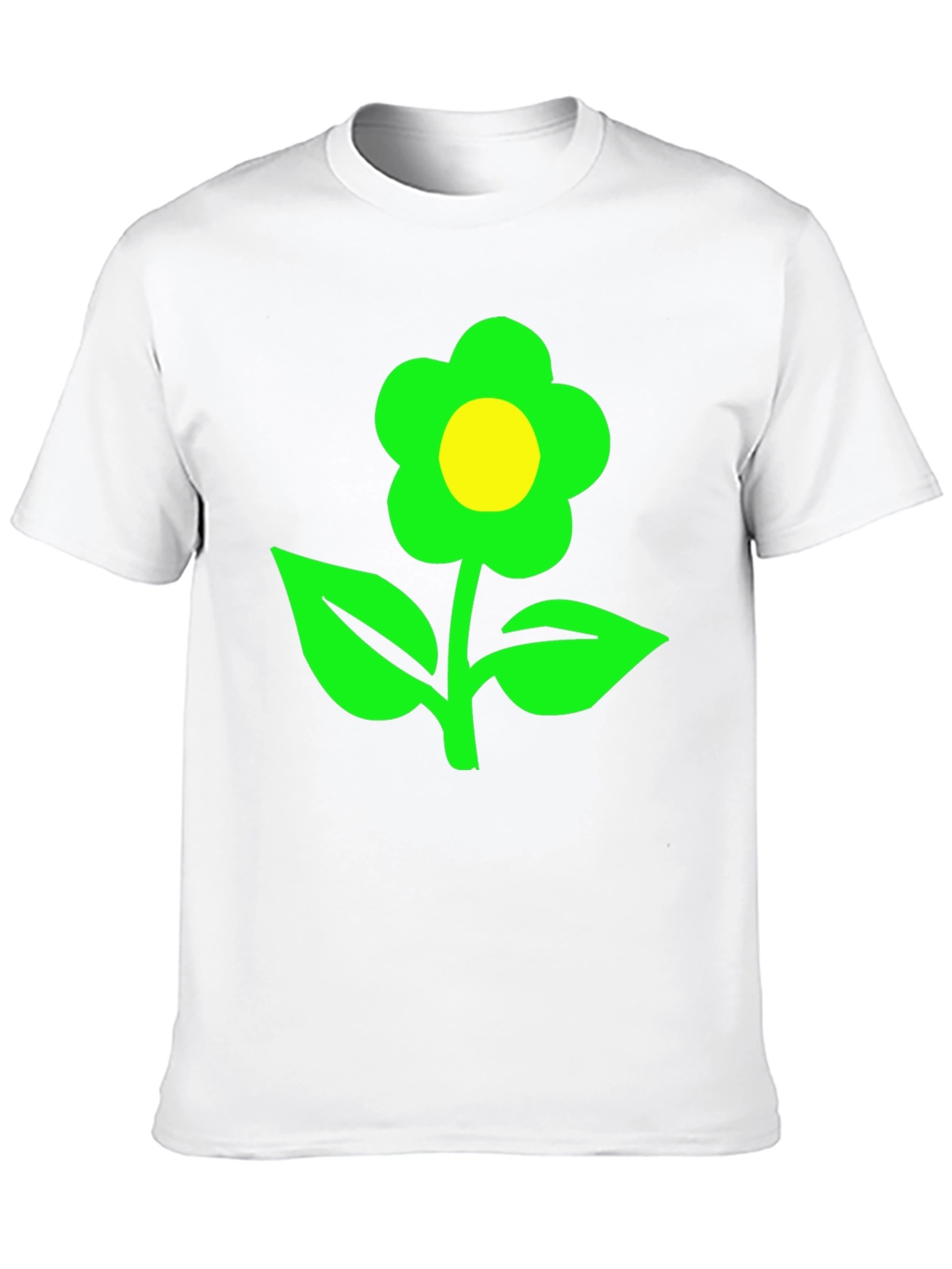 Green Flower Graphic T-Shirt