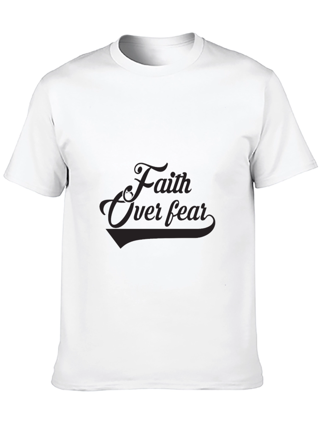 Faith Over Fear Graphic Tee - Premium Black T-Shirt