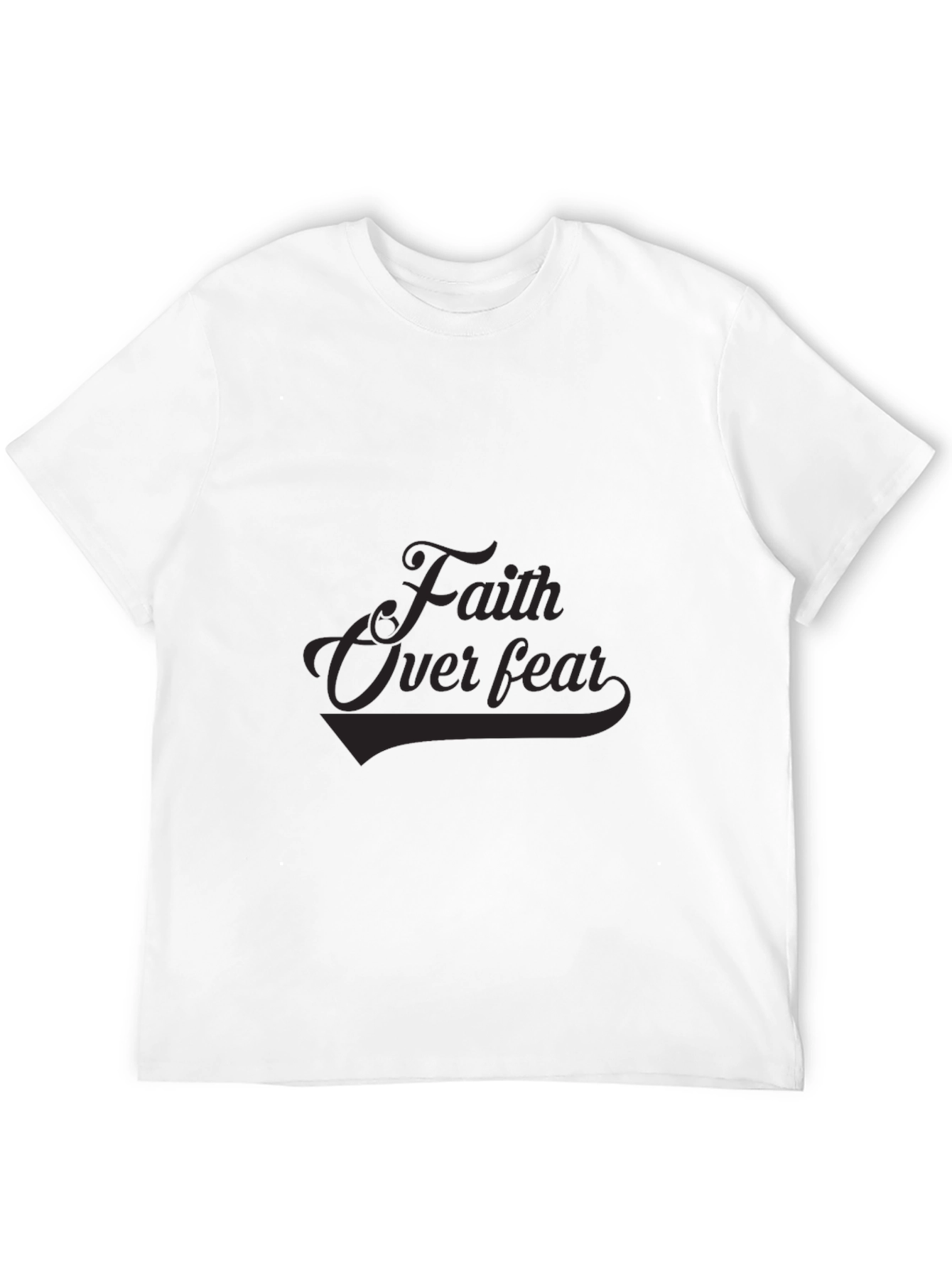 Faith Over Fear Graphic Tee - Premium Black T-Shirt