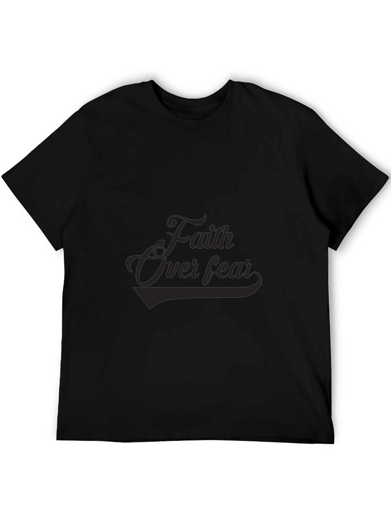 Faith Over Fear Graphic Tee - Premium Black T-Shirt