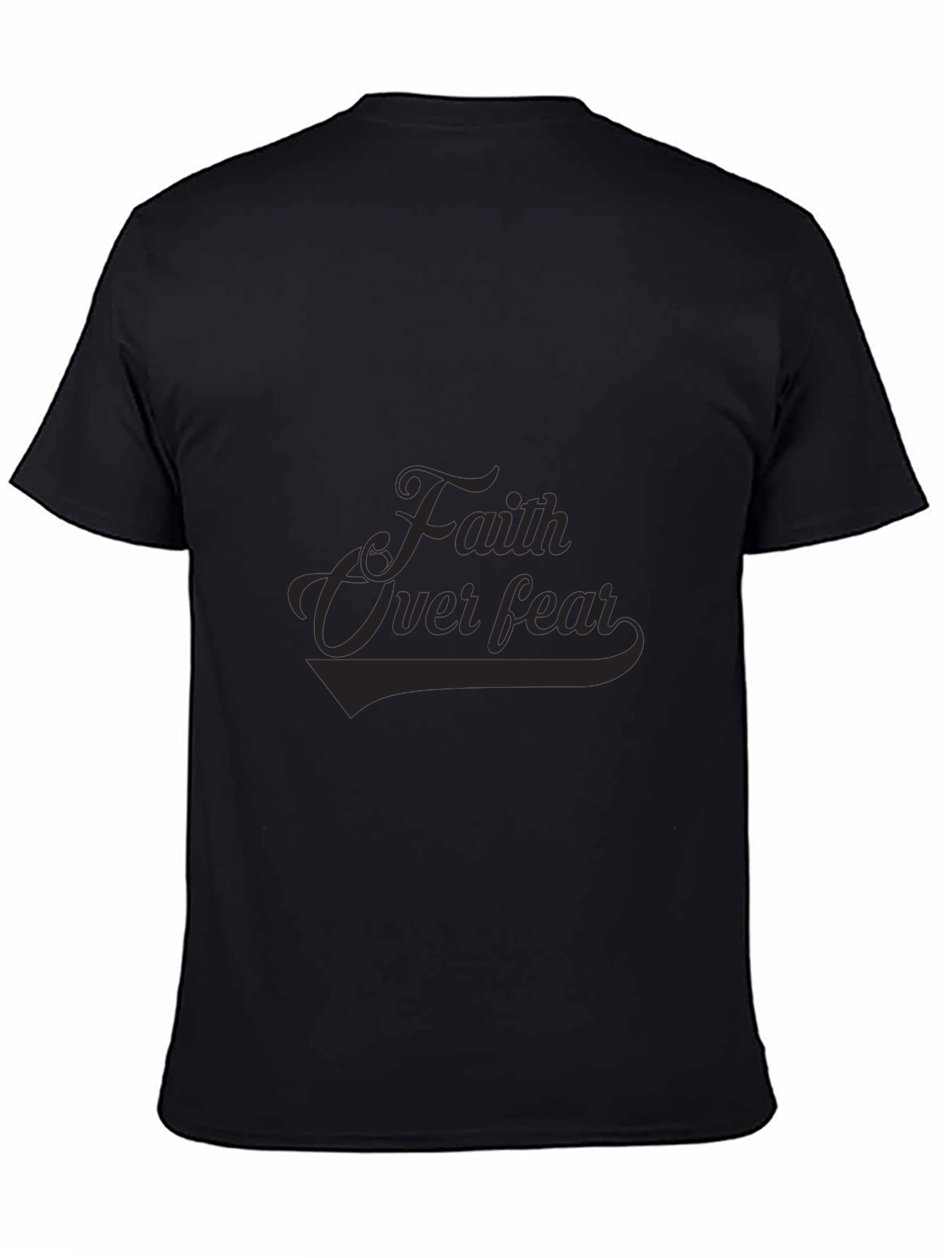 Faith Over Fear Graphic Tee - Premium Black T-Shirt