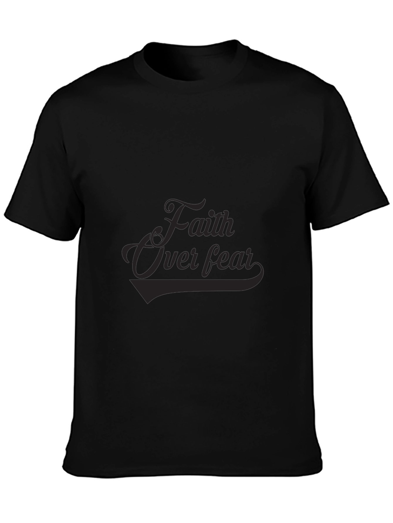 Faith Over Fear Graphic Tee - Premium Black T-Shirt