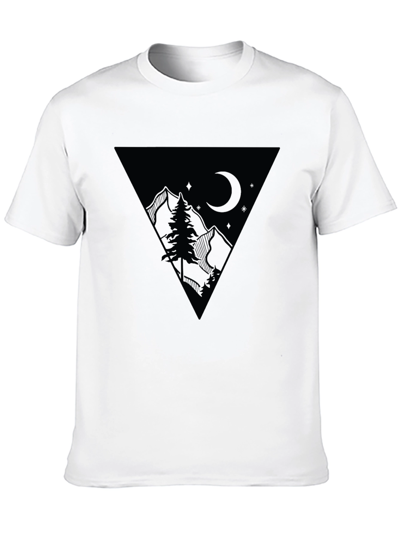 Mens Black Mountain Night T-Shirt
