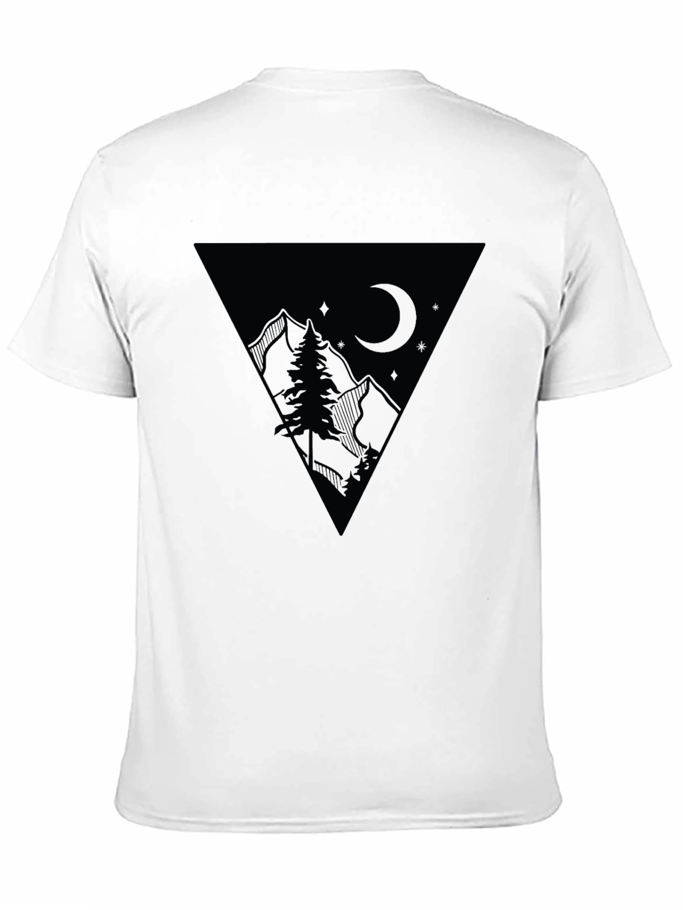 Mens Black Mountain Night T-Shirt