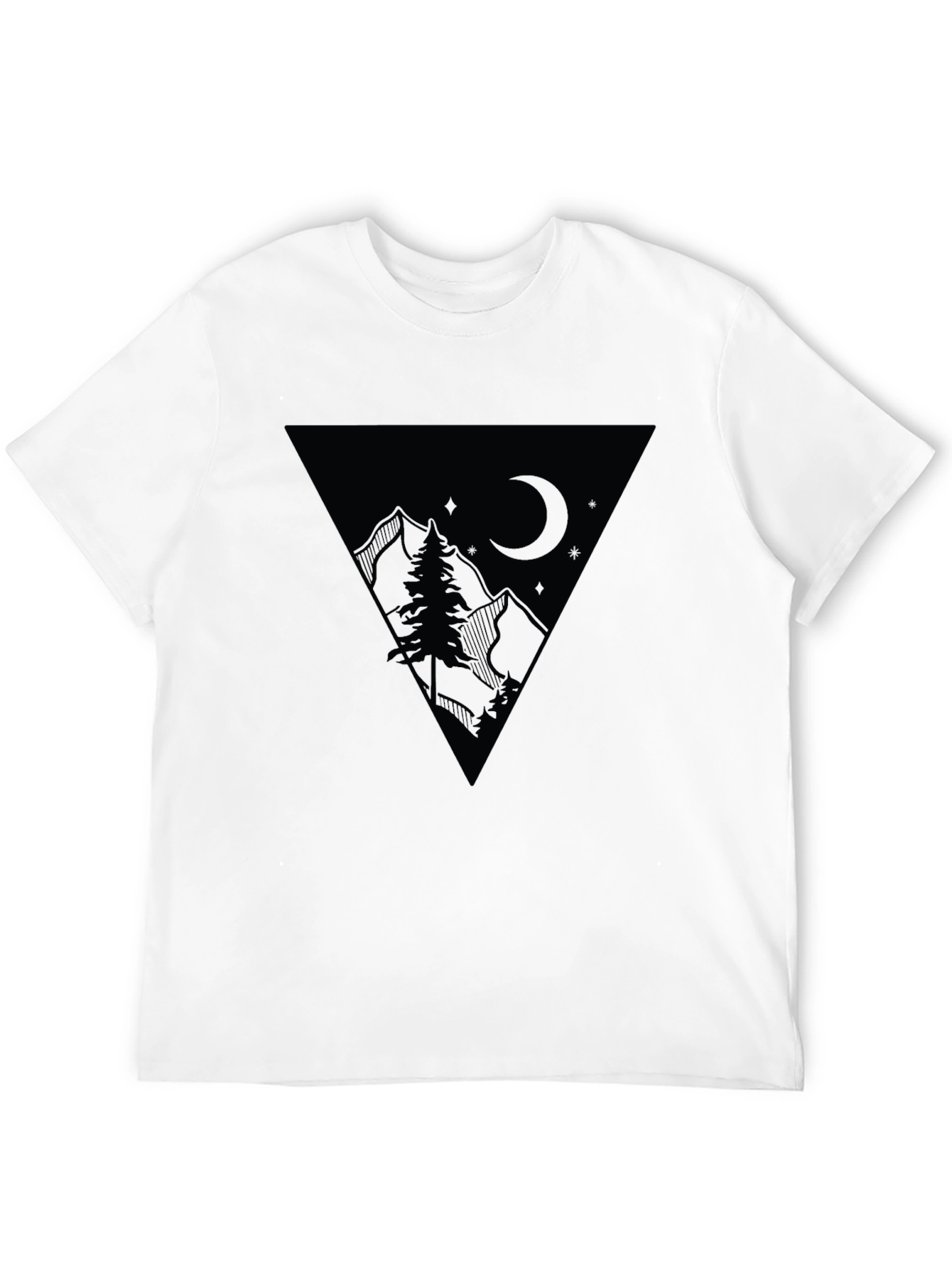 Mens Black Mountain Night T-Shirt