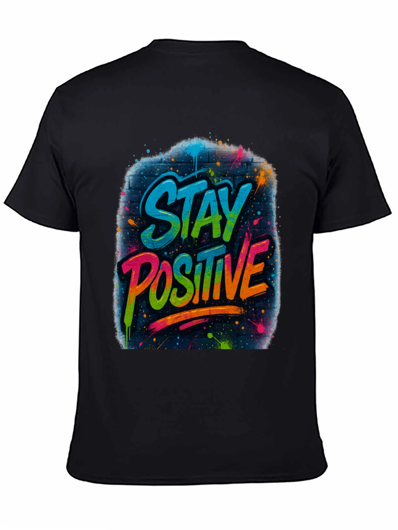Stay Positive Graphic Tee - Black