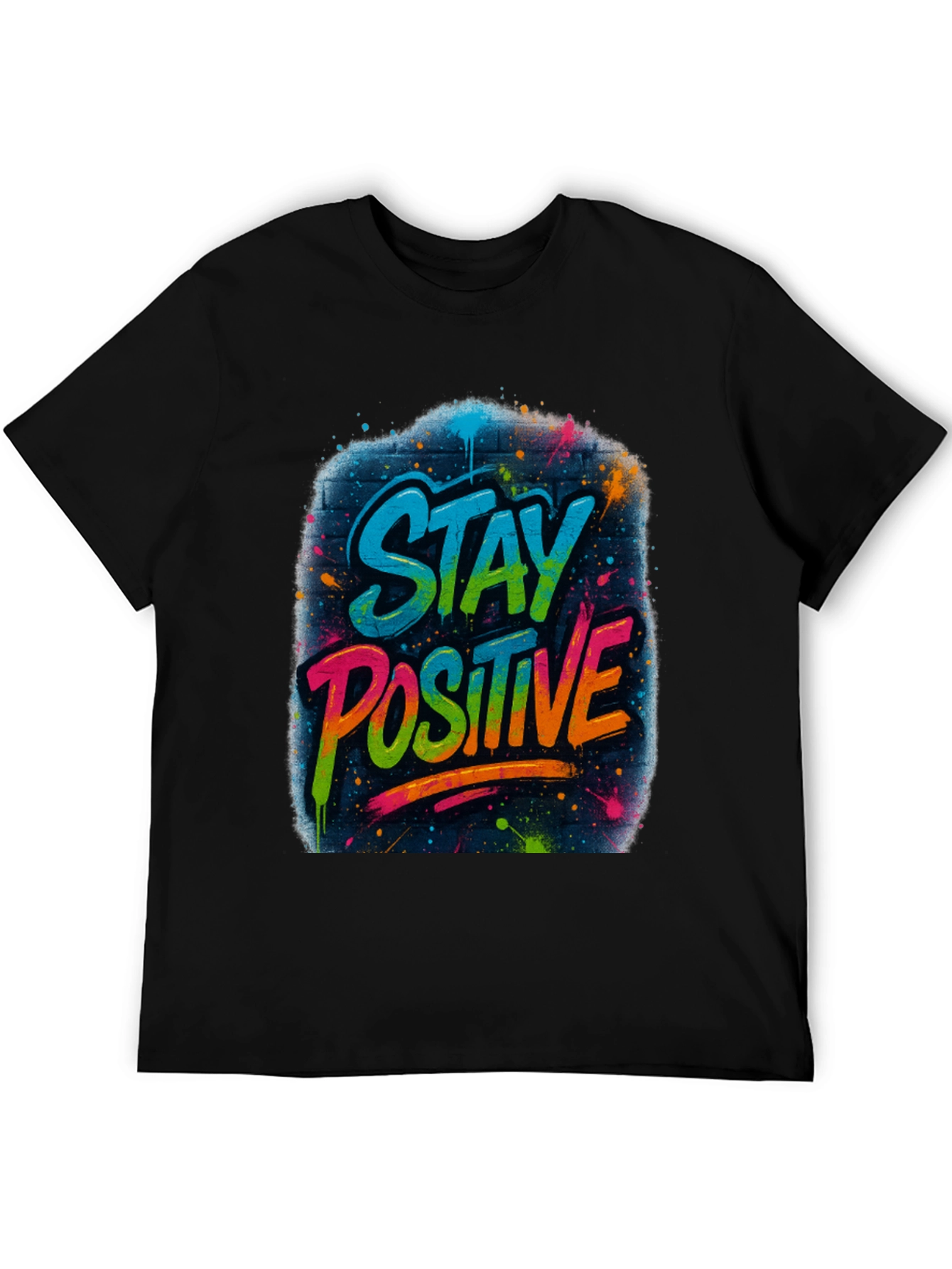 Stay Positive Graphic Tee - Black