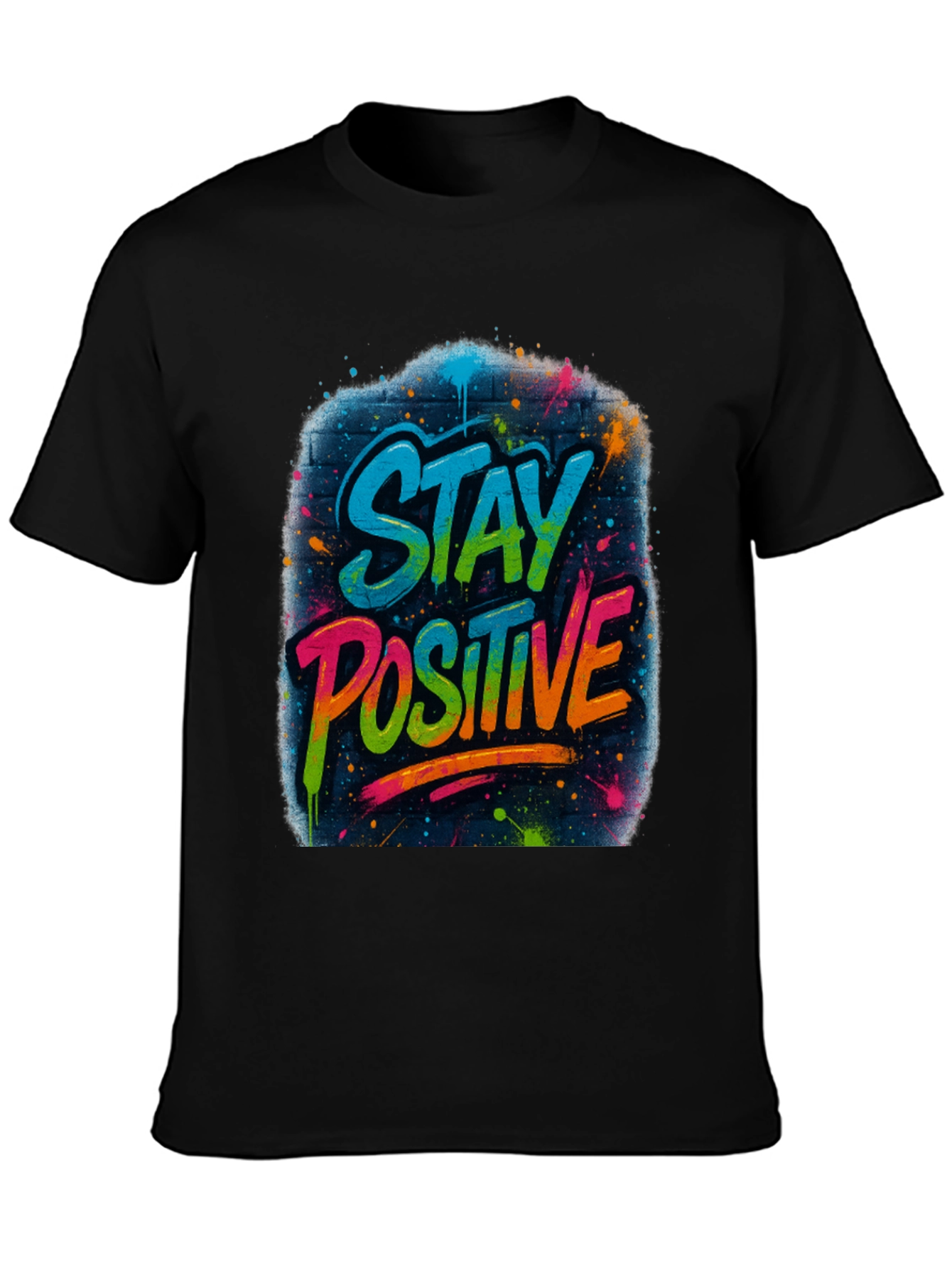 Stay Positive Graphic Tee - Black