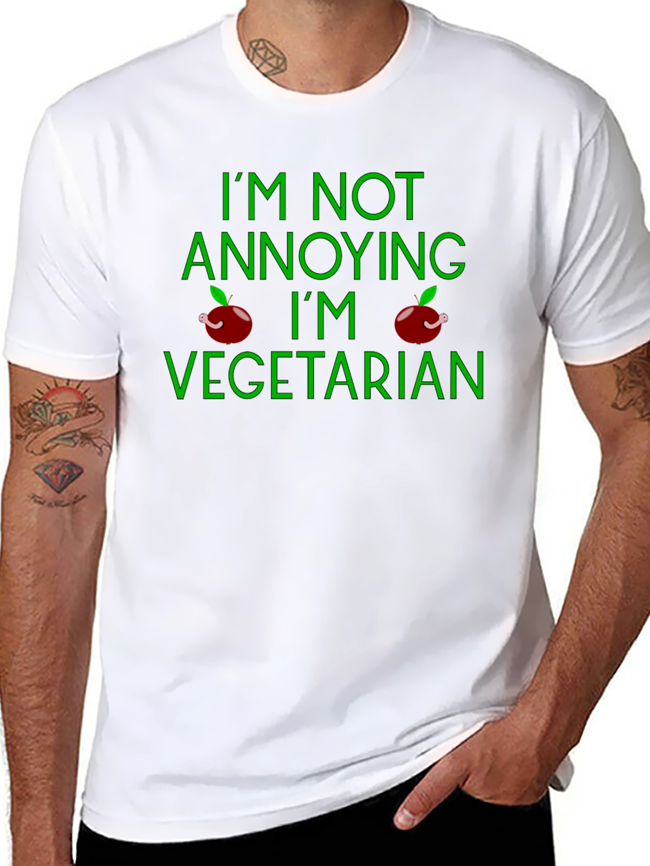 Vegetarian T-Shirt - Im Not Annoying Funny Tee
