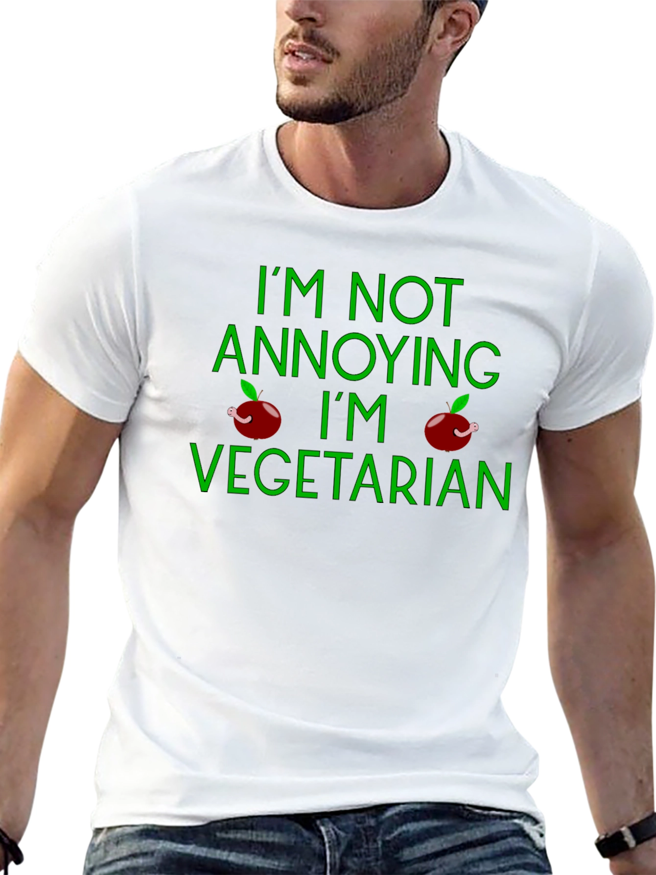 Vegetarian T-Shirt - Im Not Annoying Funny Tee