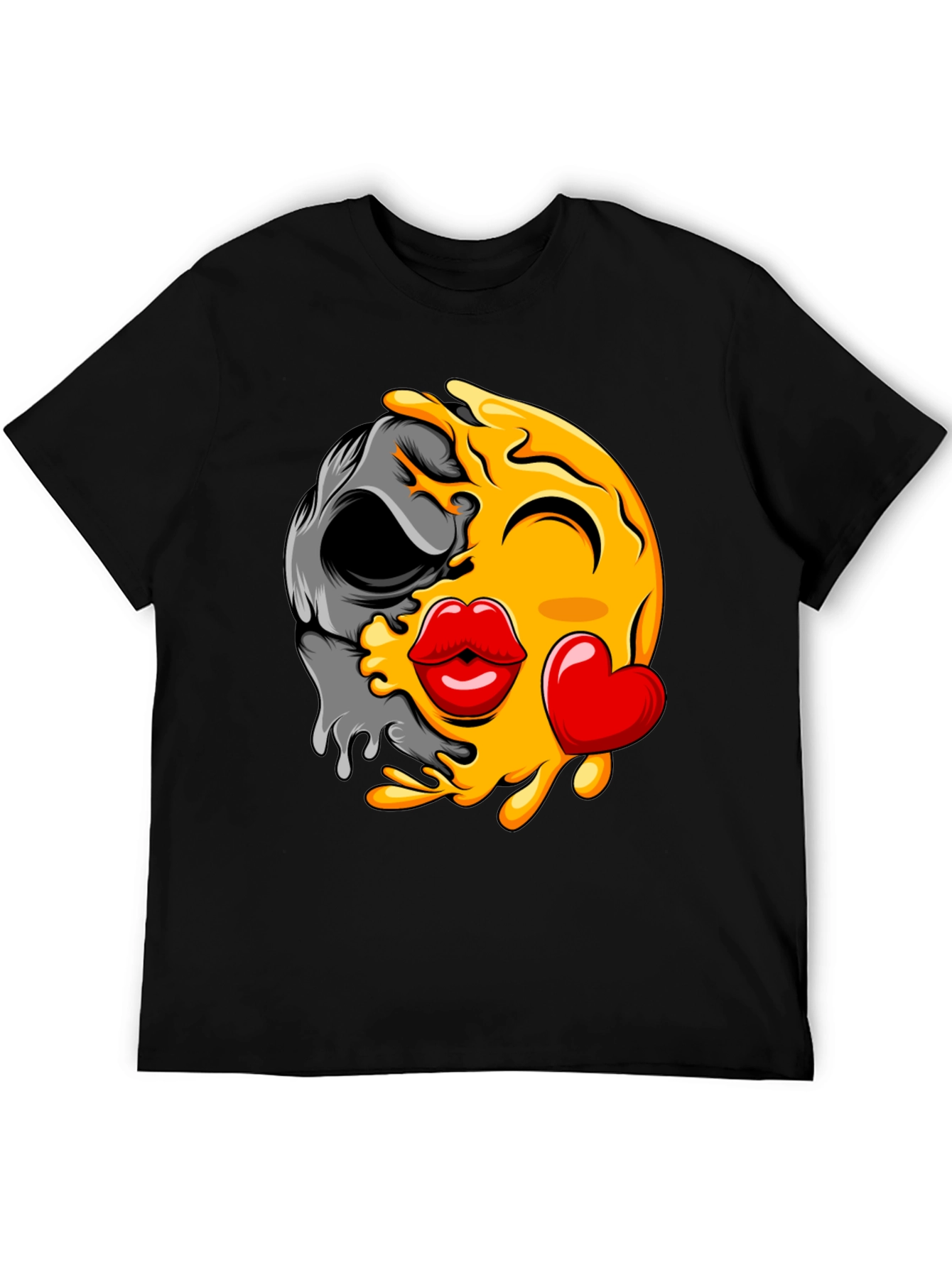 Emoji Kiss Skull T-Shirt