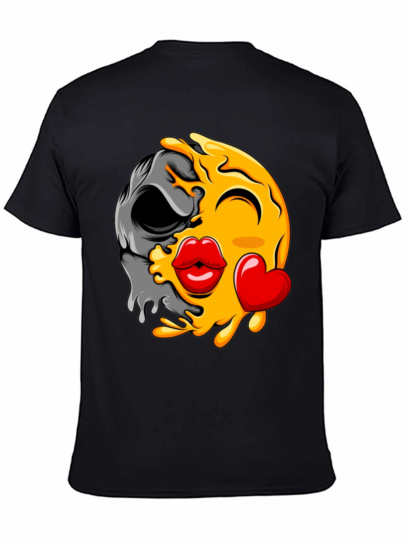 Emoji Kiss Skull T-Shirt