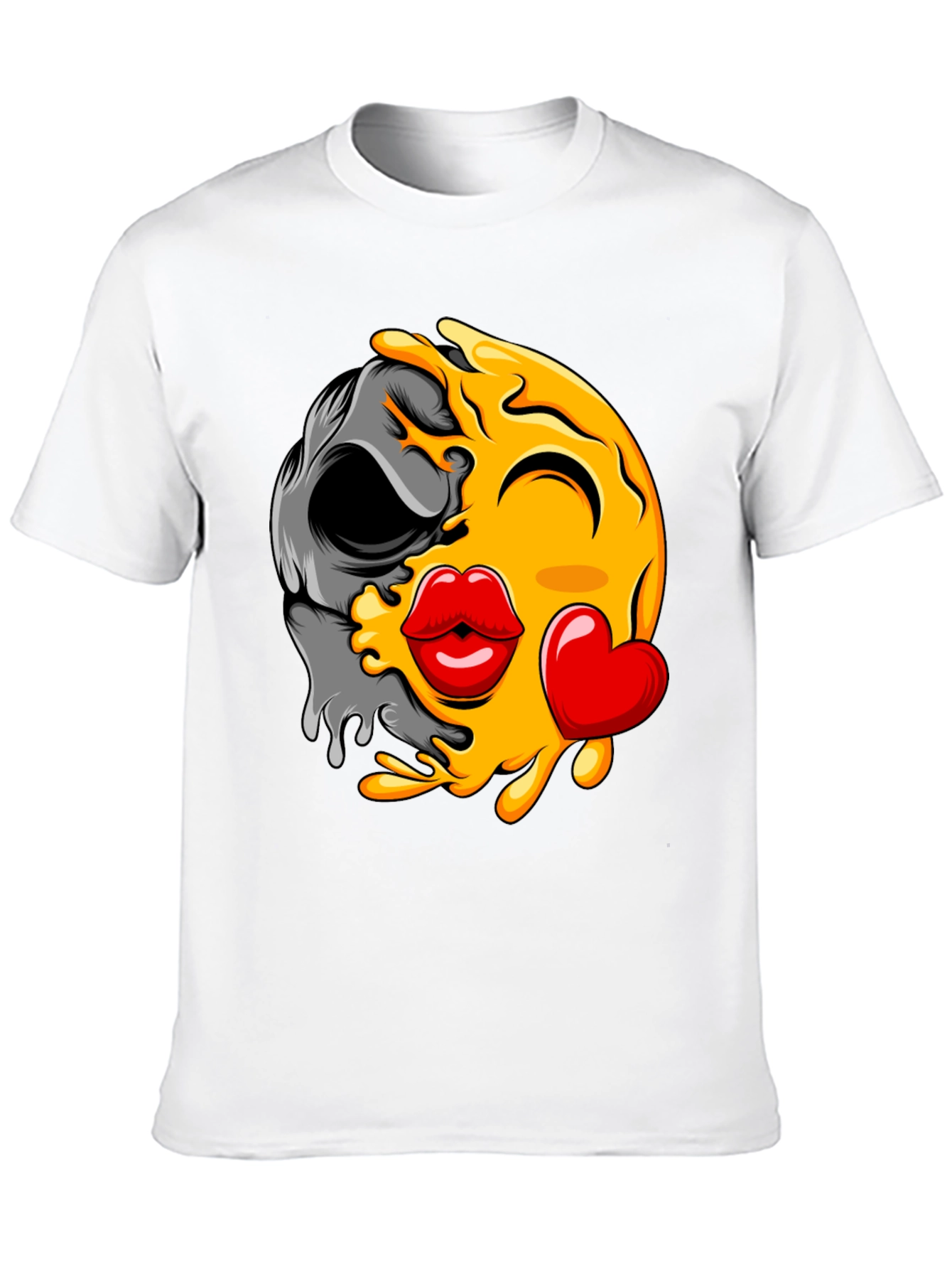 Emoji Kiss Skull T-Shirt