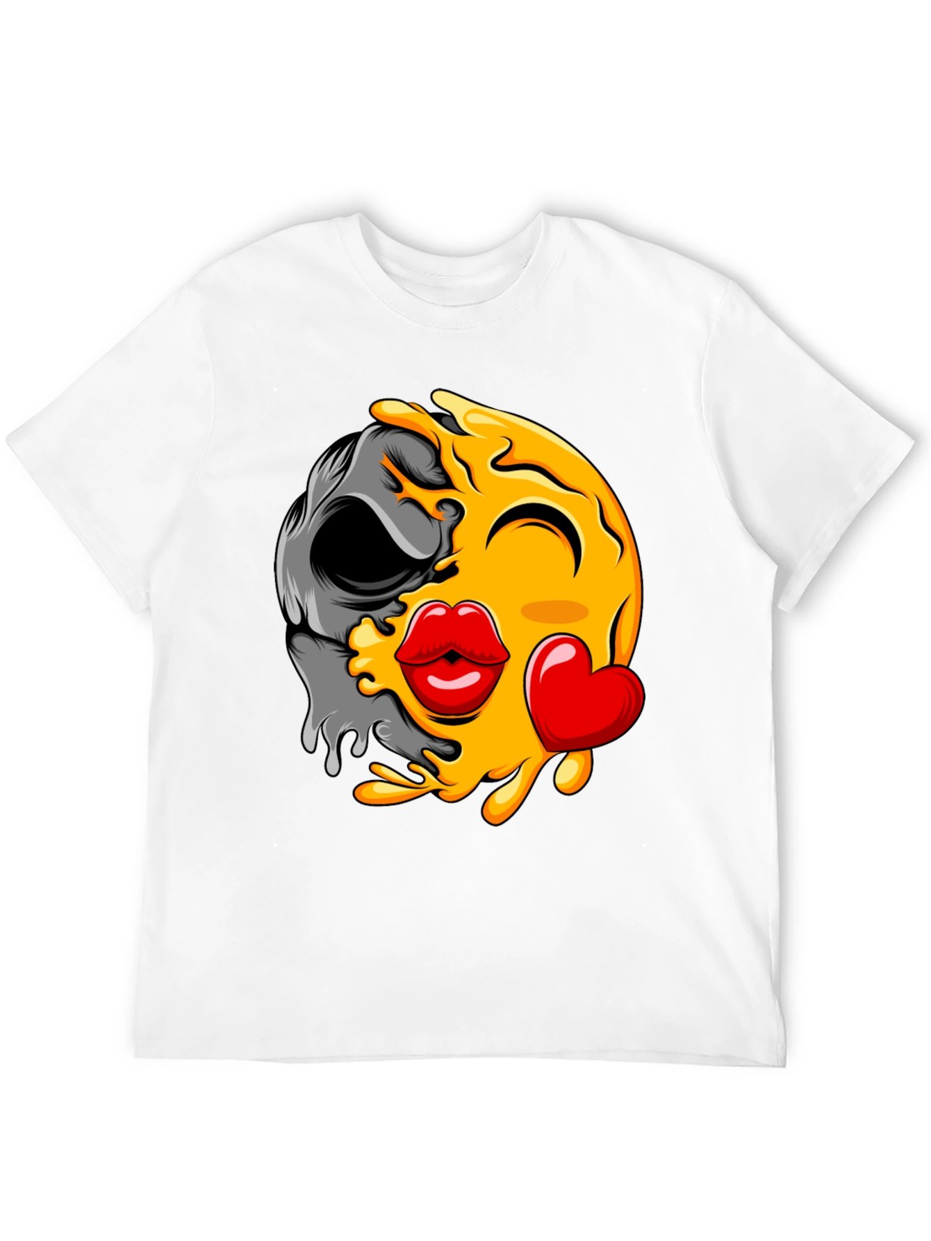 Emoji Kiss Skull T-Shirt