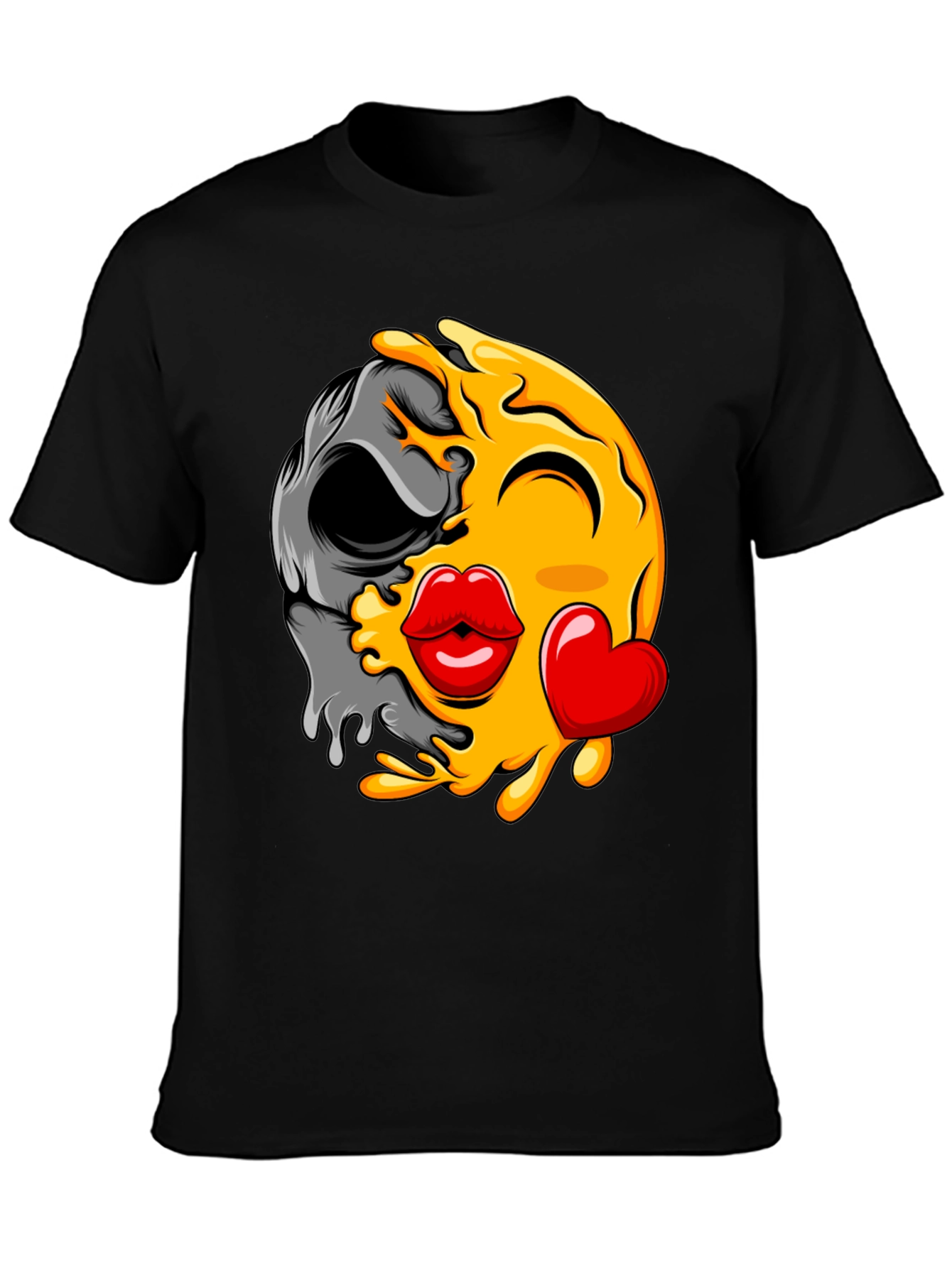 Emoji Kiss Skull T-Shirt