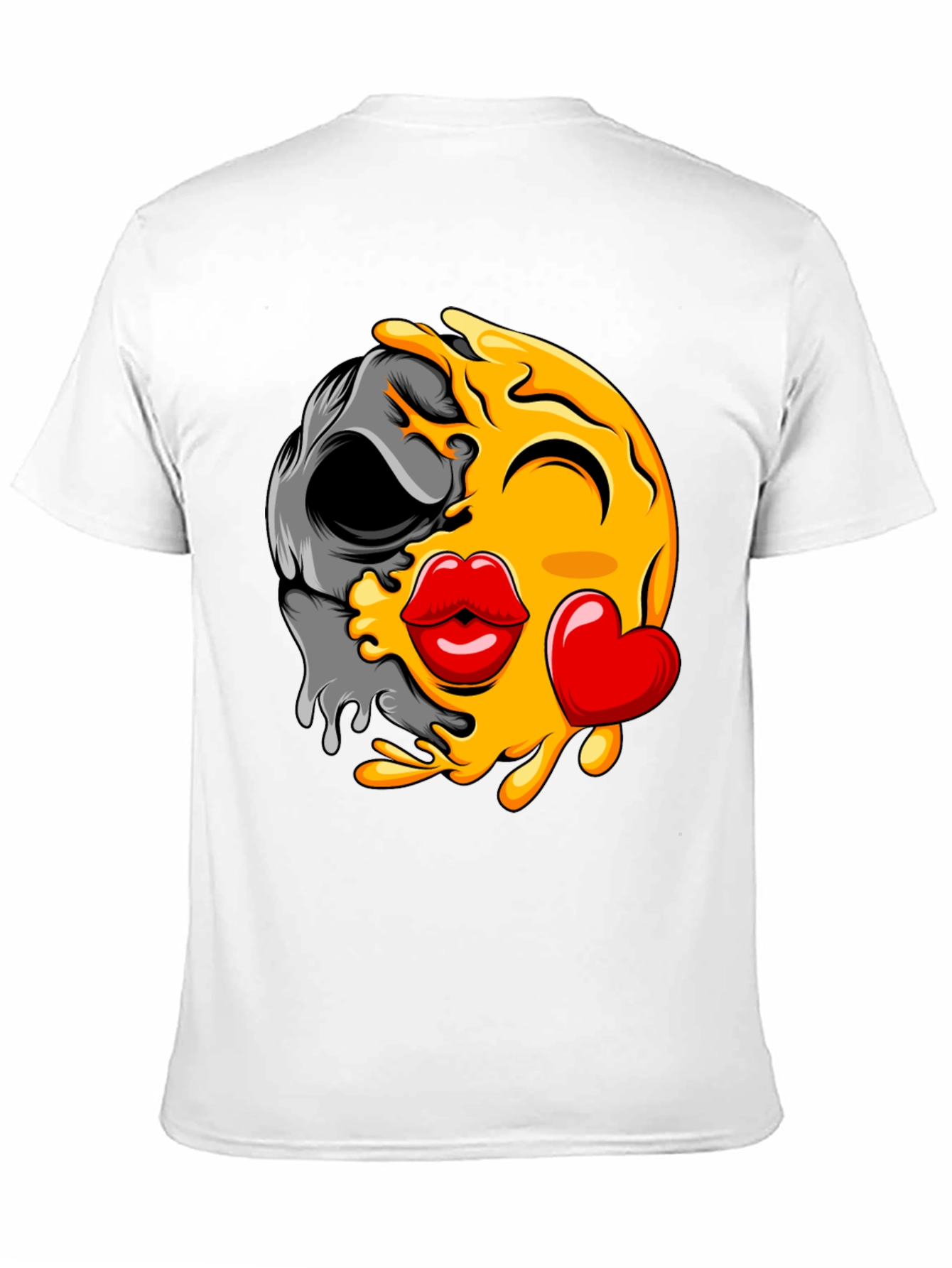 Emoji Kiss Skull T-Shirt