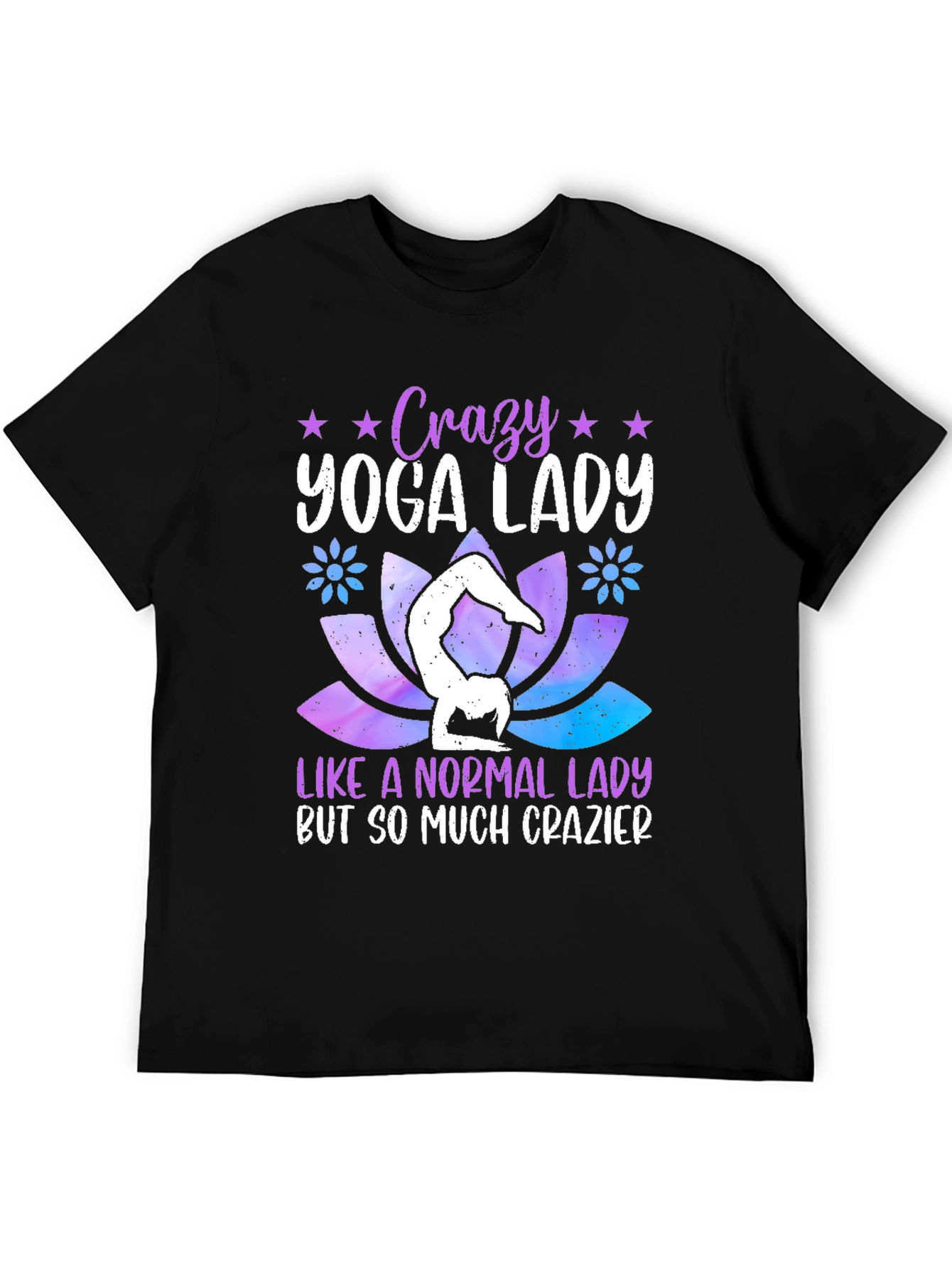 Crazy Yoga Lady Graphic T-Shirt
