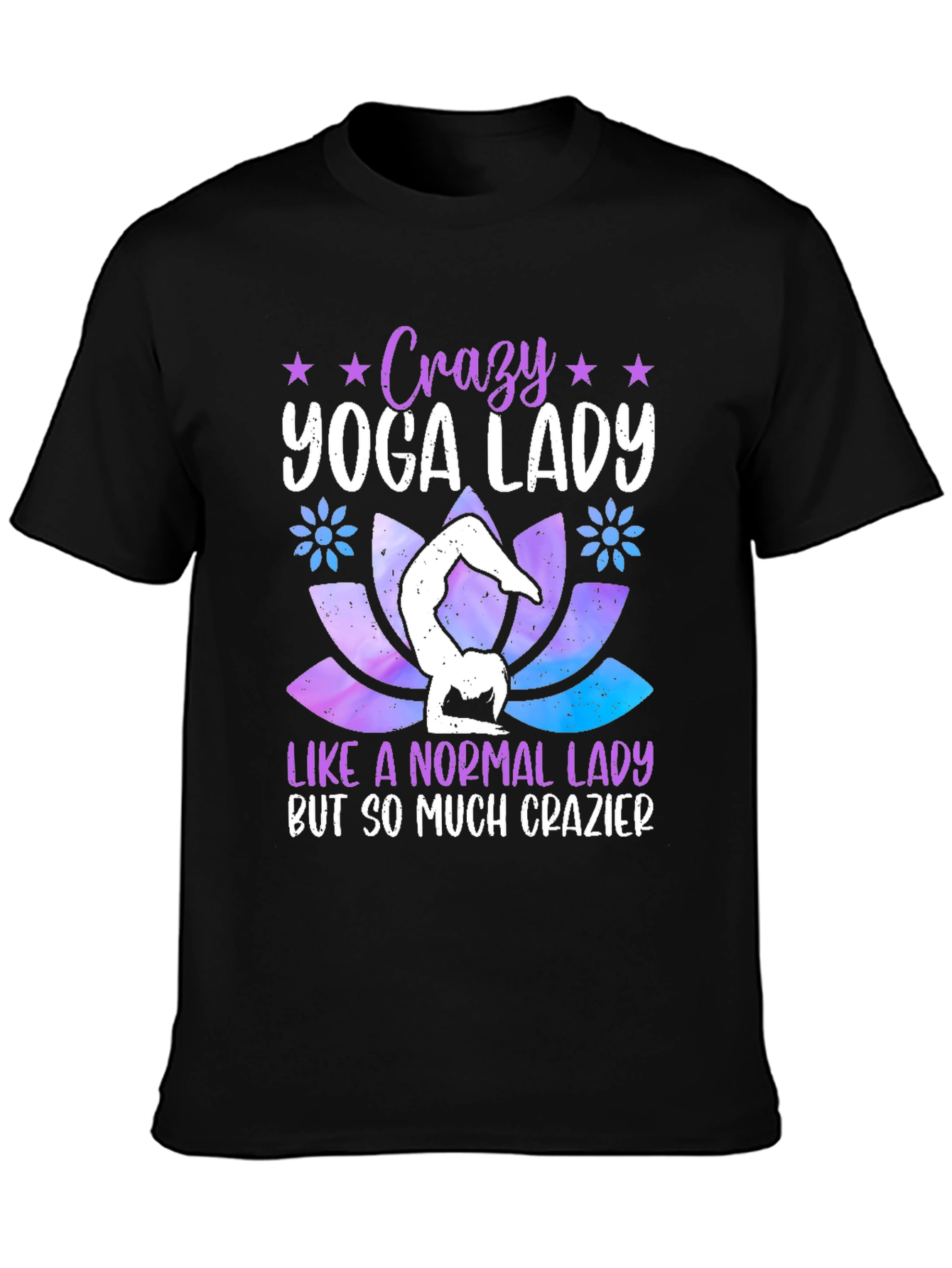 Crazy Yoga Lady Graphic T-Shirt