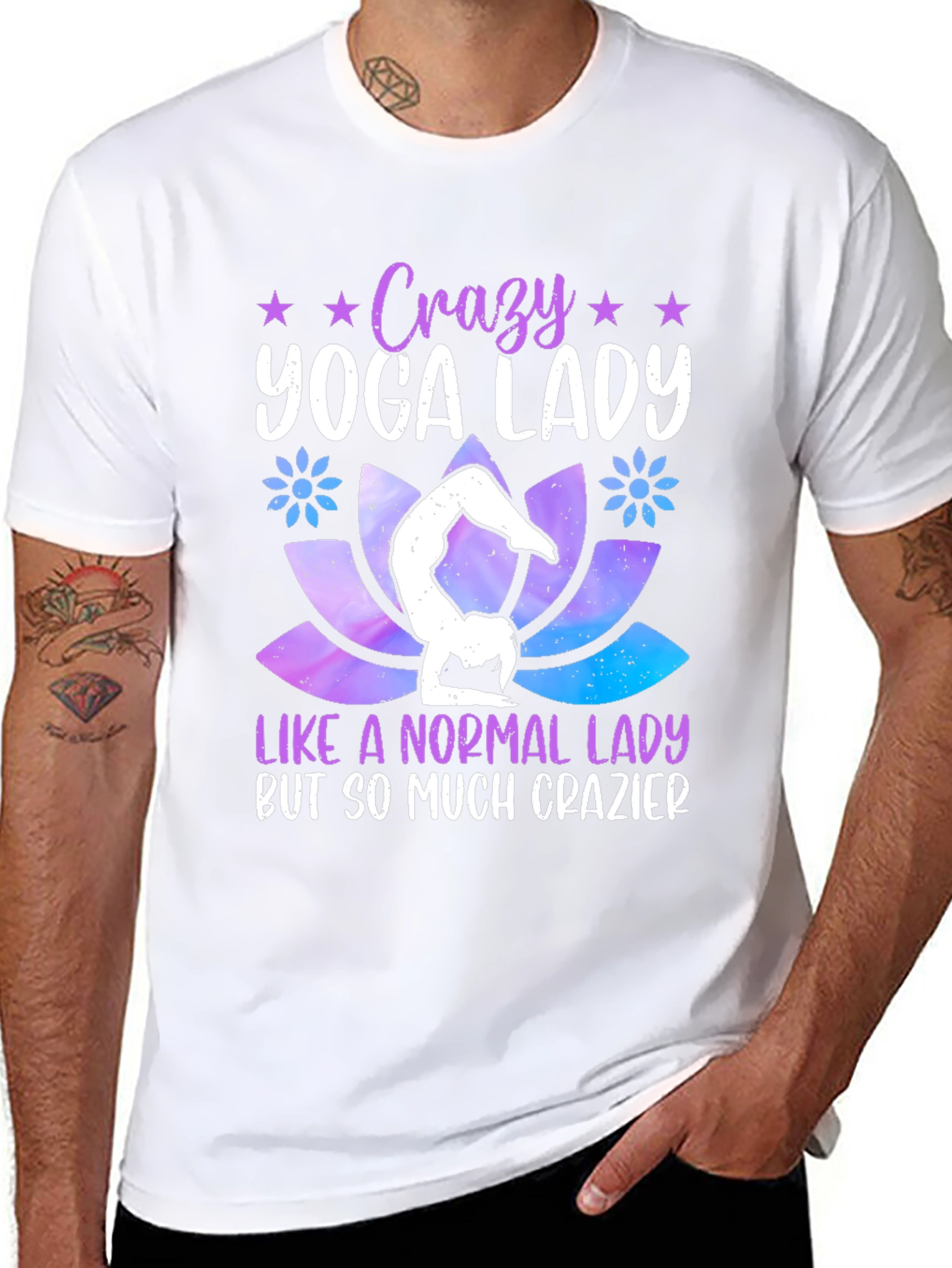 Crazy Yoga Lady Graphic T-Shirt