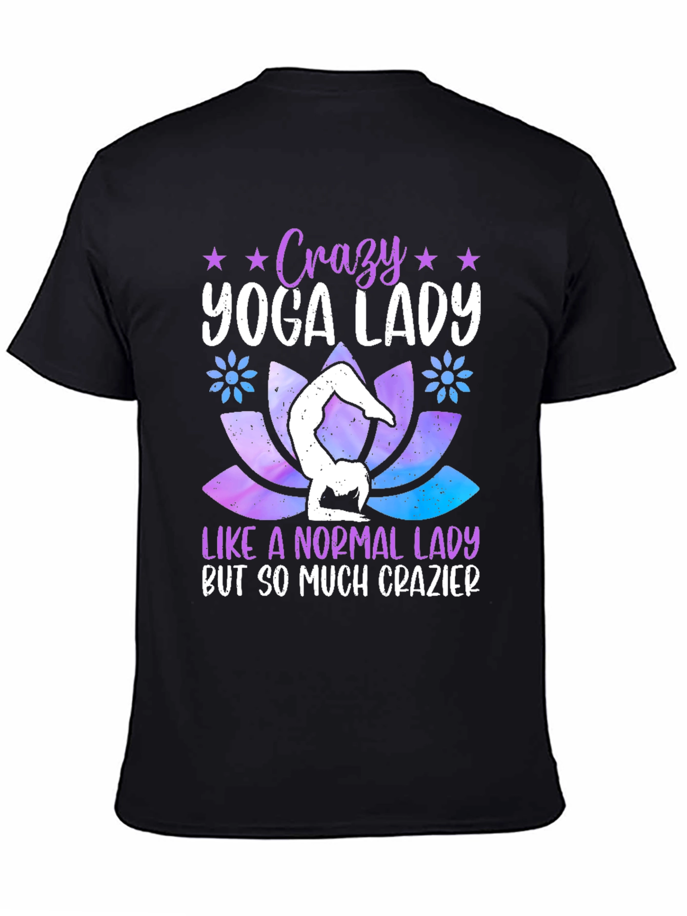 Crazy Yoga Lady Graphic T-Shirt