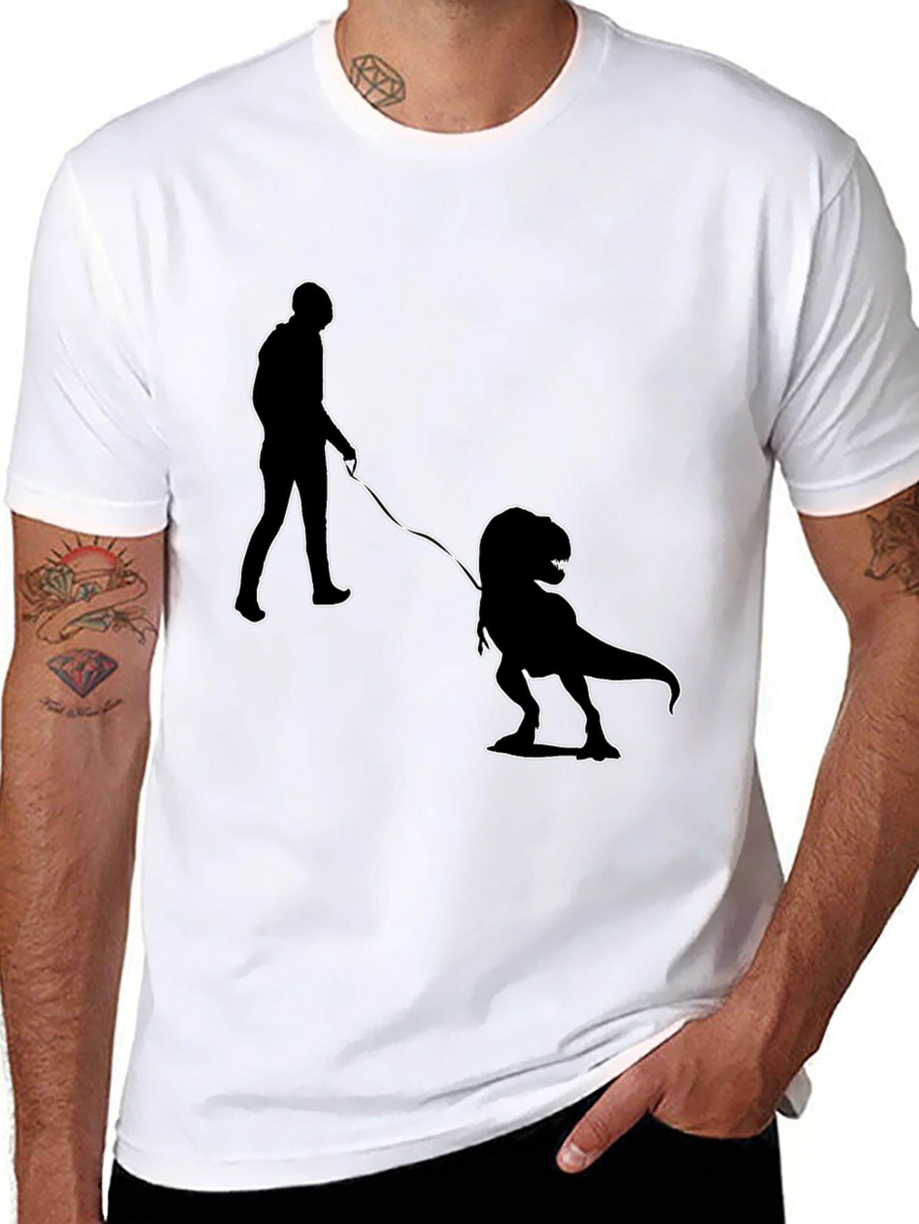 Dino Walk T-Shirt - Funny Novelty Tee