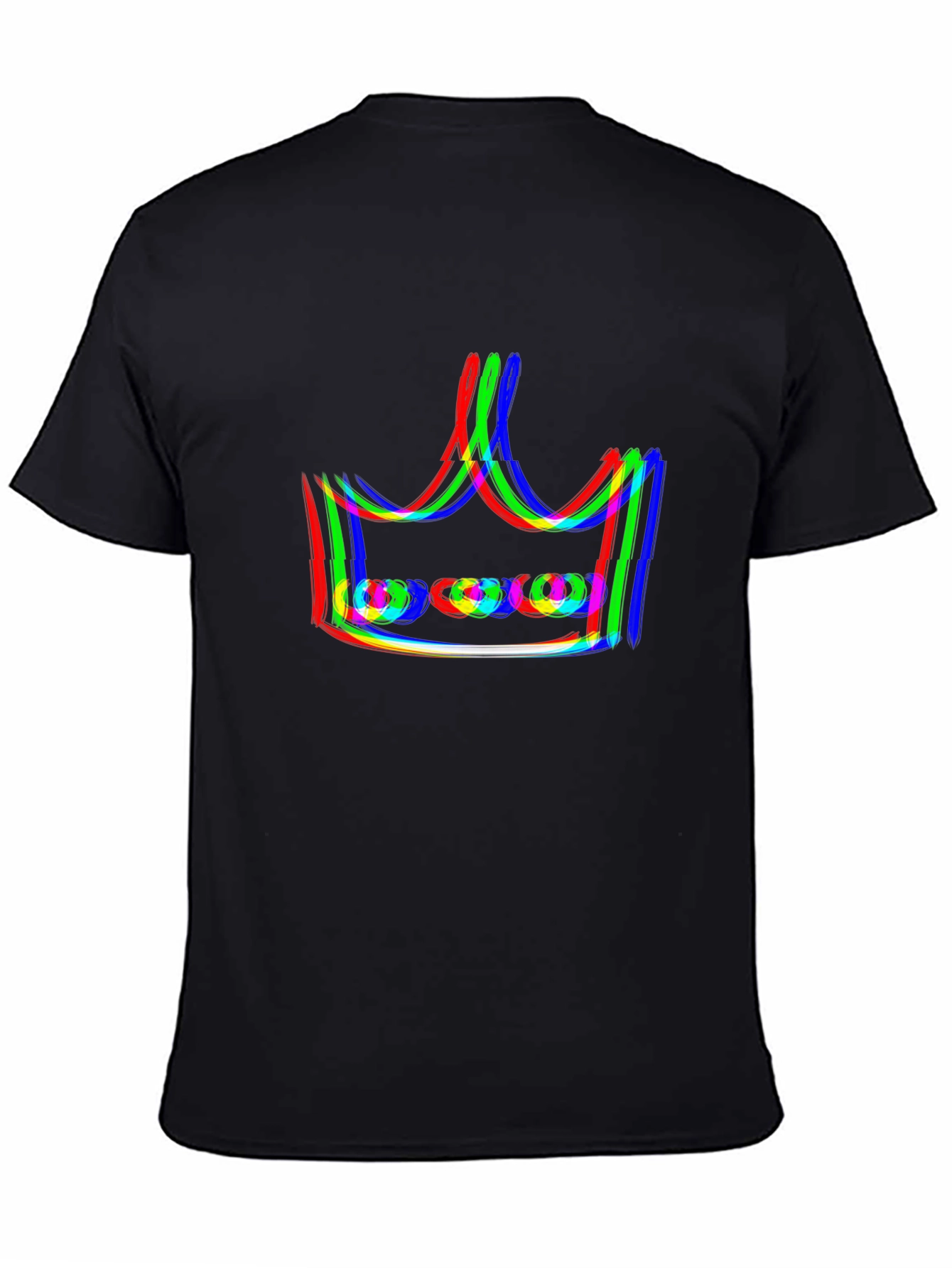Crown Graphic Print Black T-Shirt