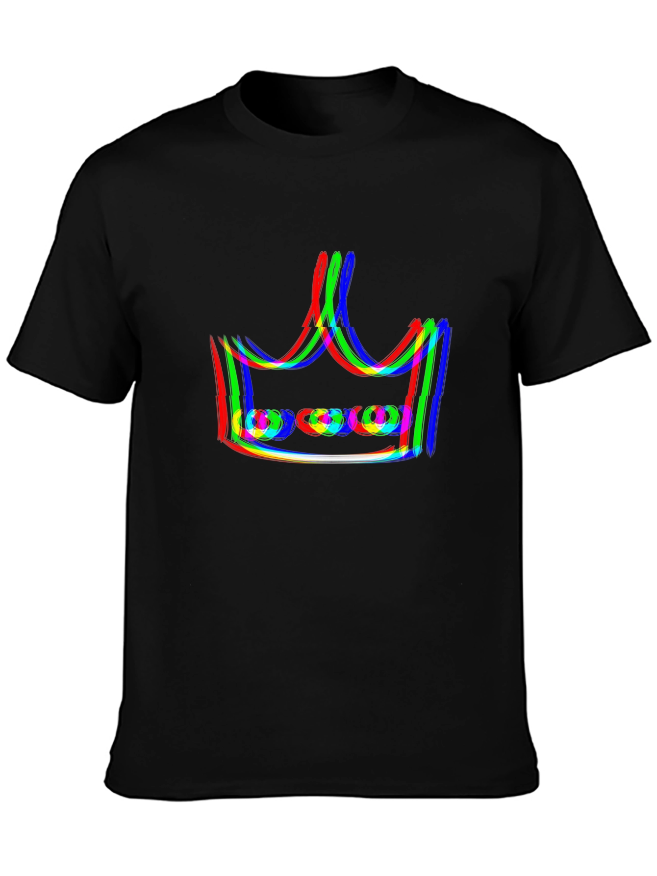 Crown Graphic Print Black T-Shirt