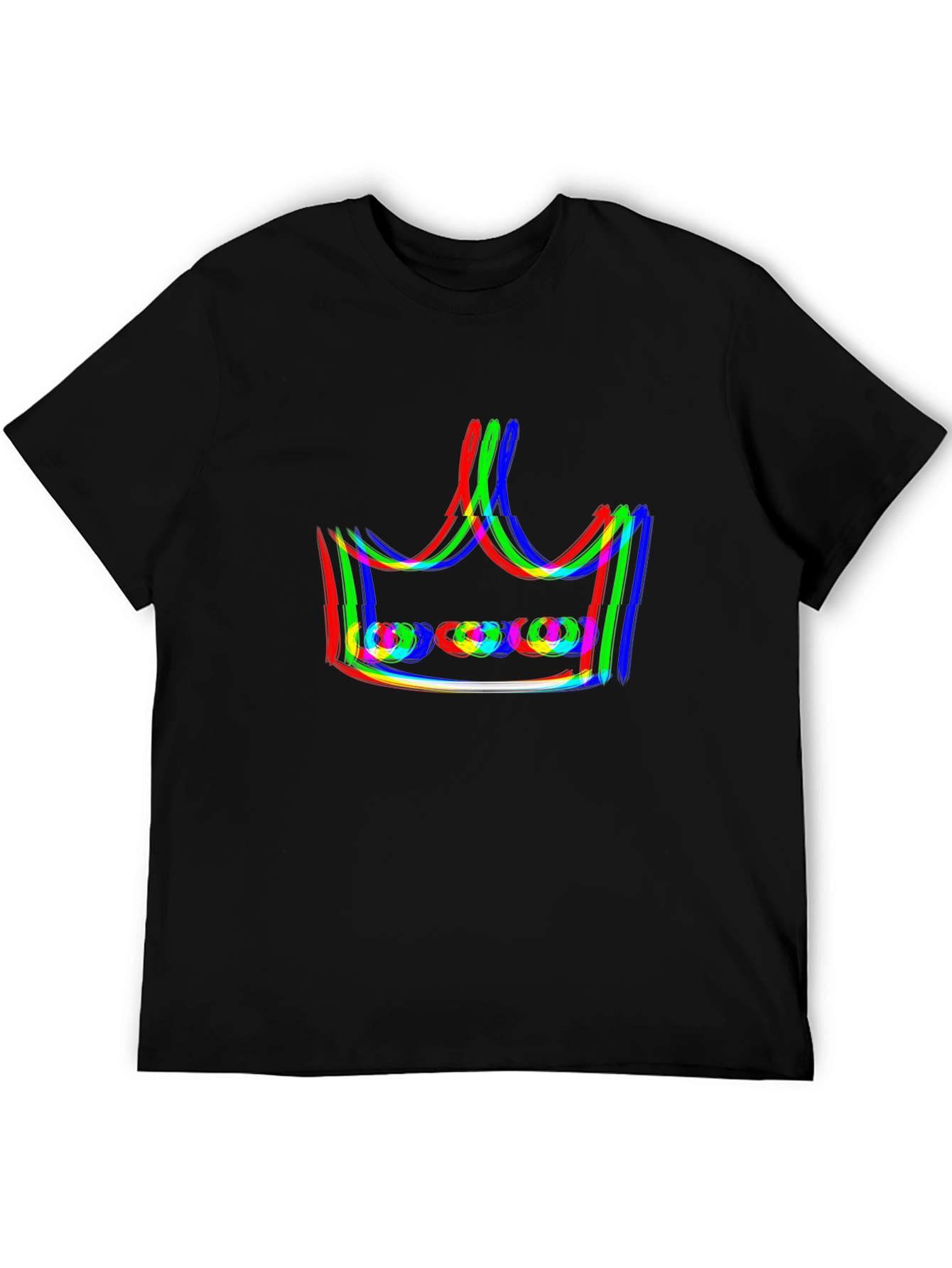Crown Graphic Print Black T-Shirt