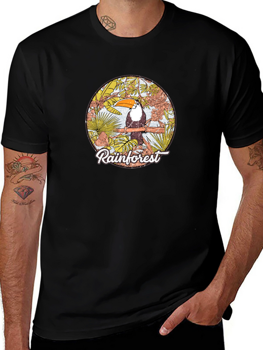 Rainforest Toucan Graphic Print T-Shirt