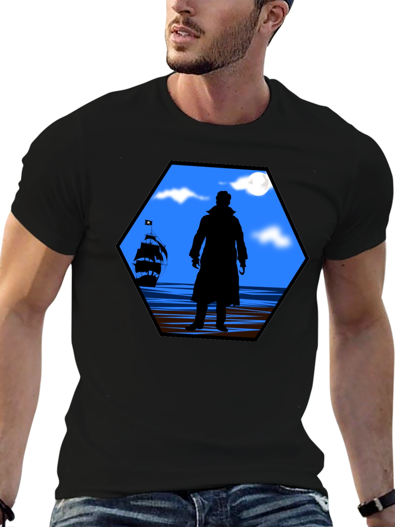 Captain Hook Silhouette Graphic T-Shirt