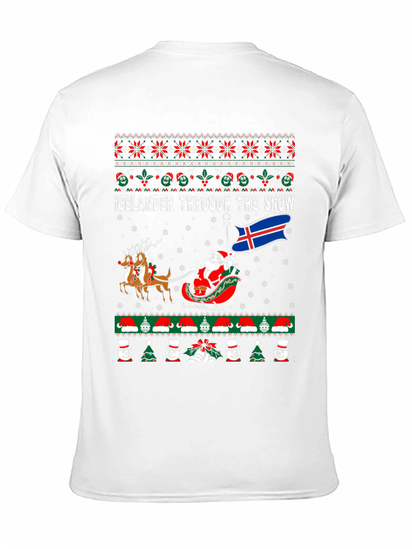 Icelander Through the Snow Christmas T-Shirt