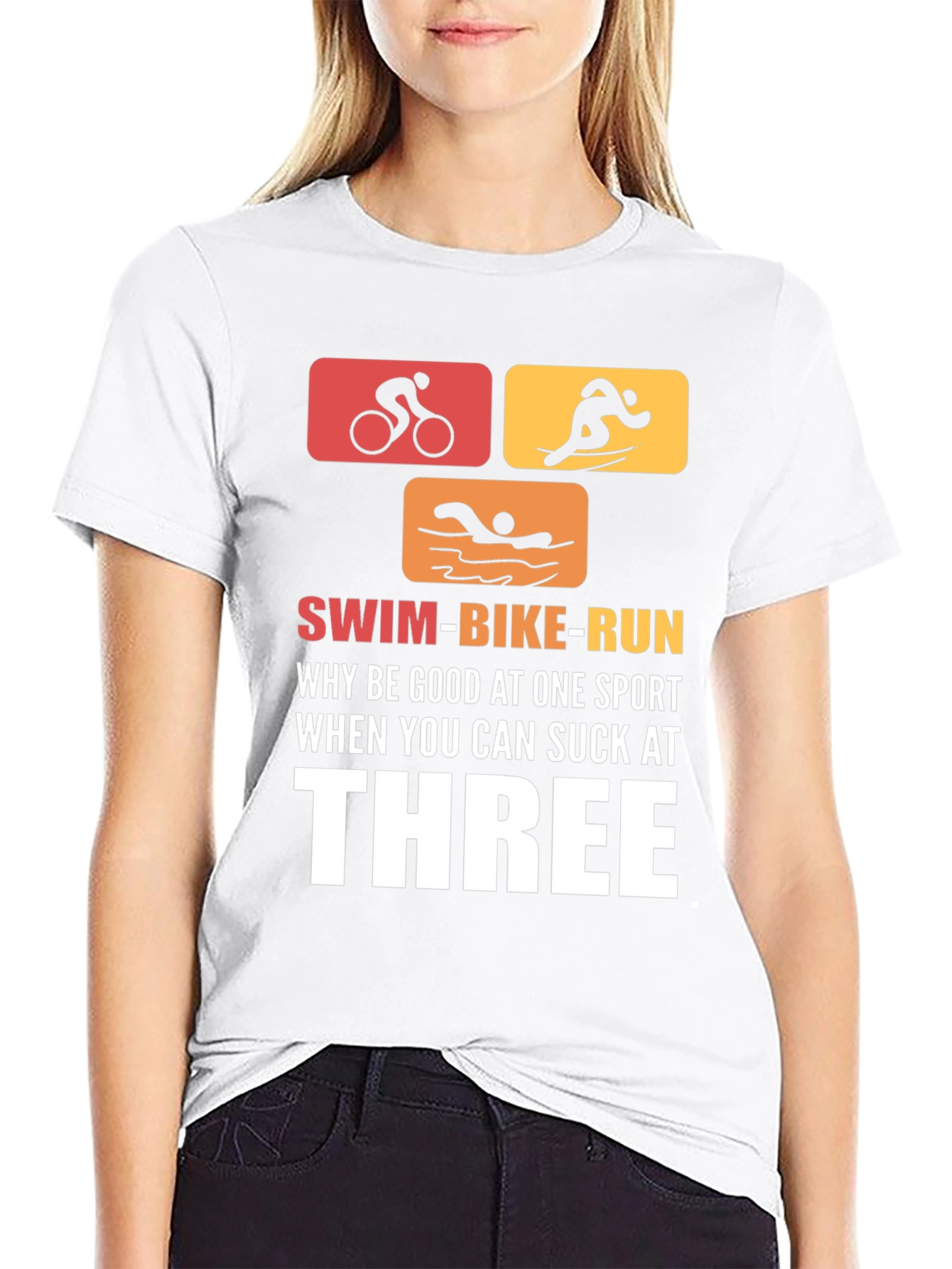 Swim Bike Run Triathlon T-Shirt