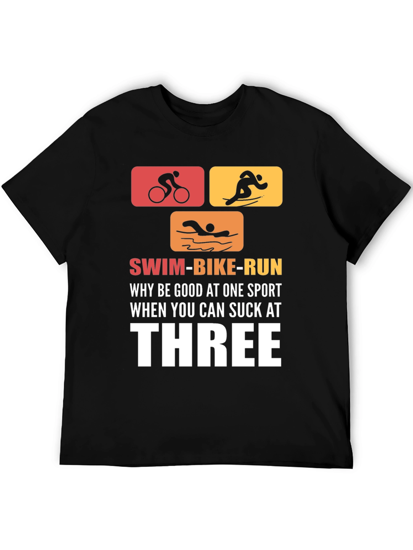 Swim Bike Run Triathlon T-Shirt