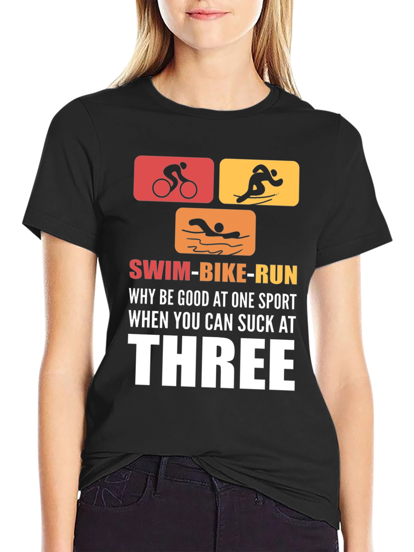 Swim Bike Run Triathlon T-Shirt