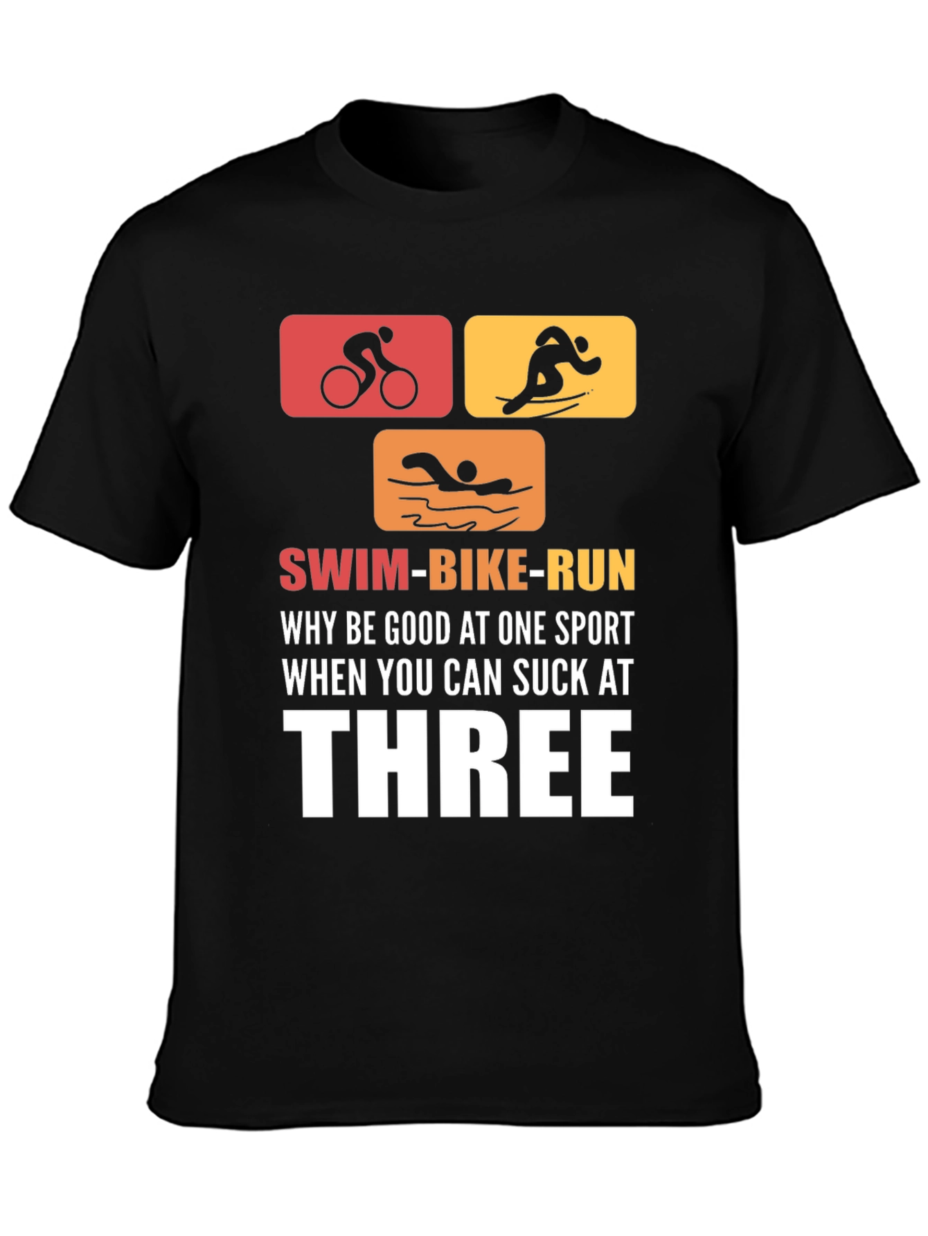 Swim Bike Run Triathlon T-Shirt