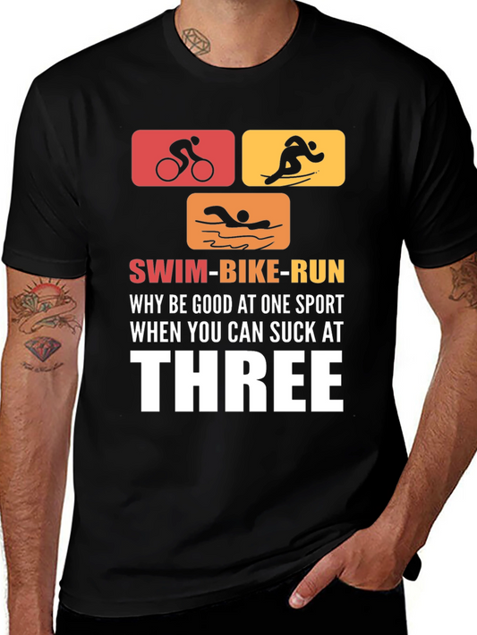 Swim Bike Run Triathlon T-Shirt