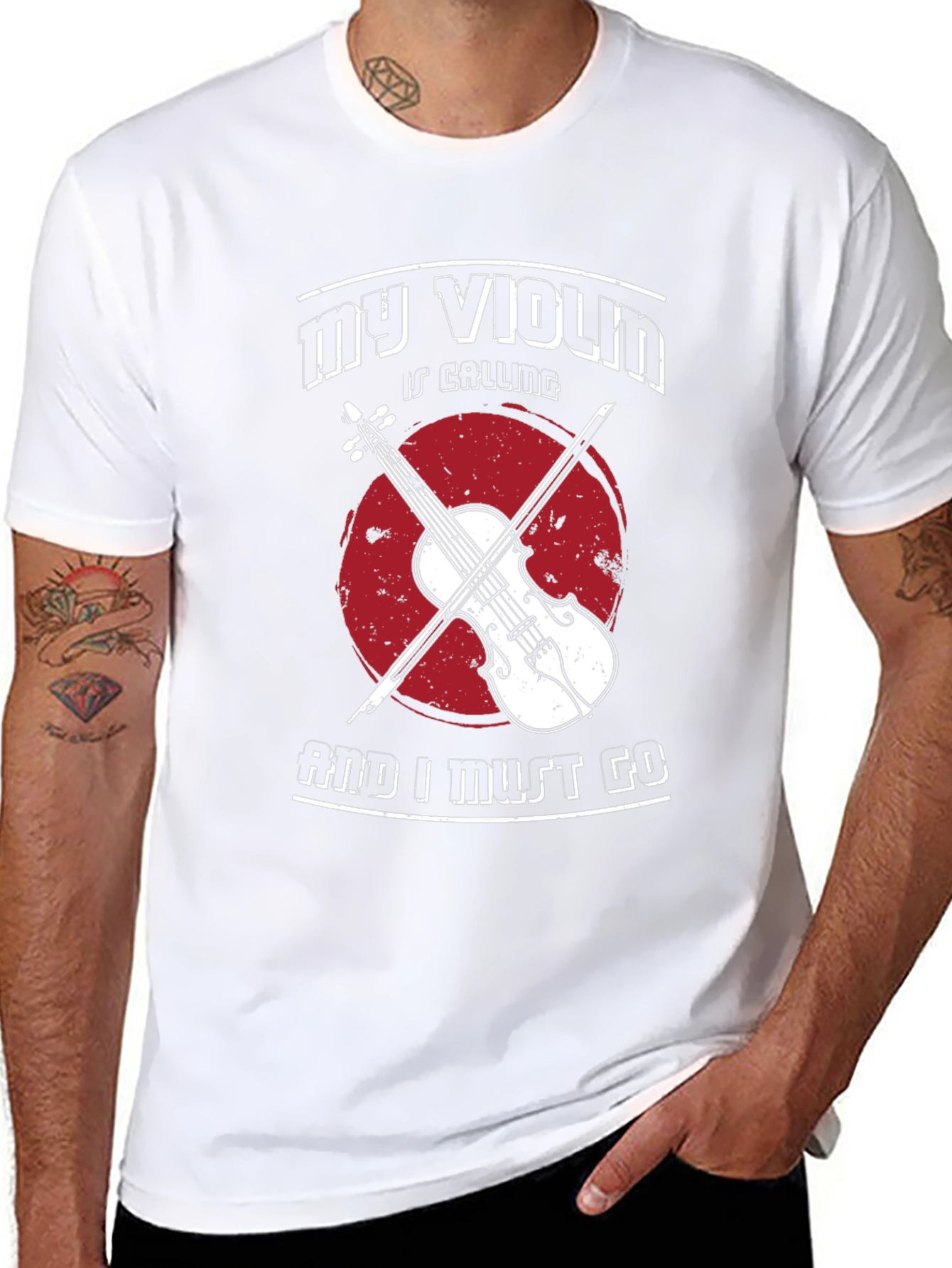 My Violin is Calling T-Shirt Musician Tee
